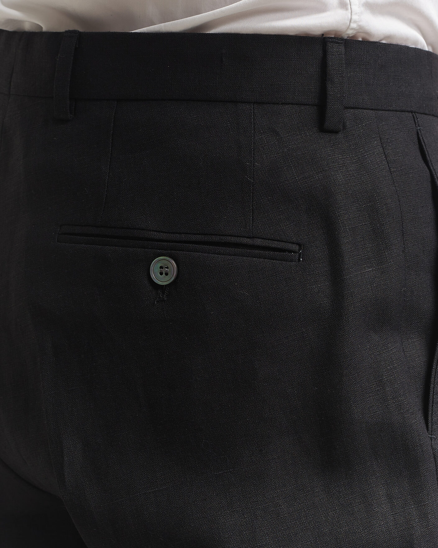 Heren | Broeken | Oscar Jacobson | Dell S Linen Trousers Black