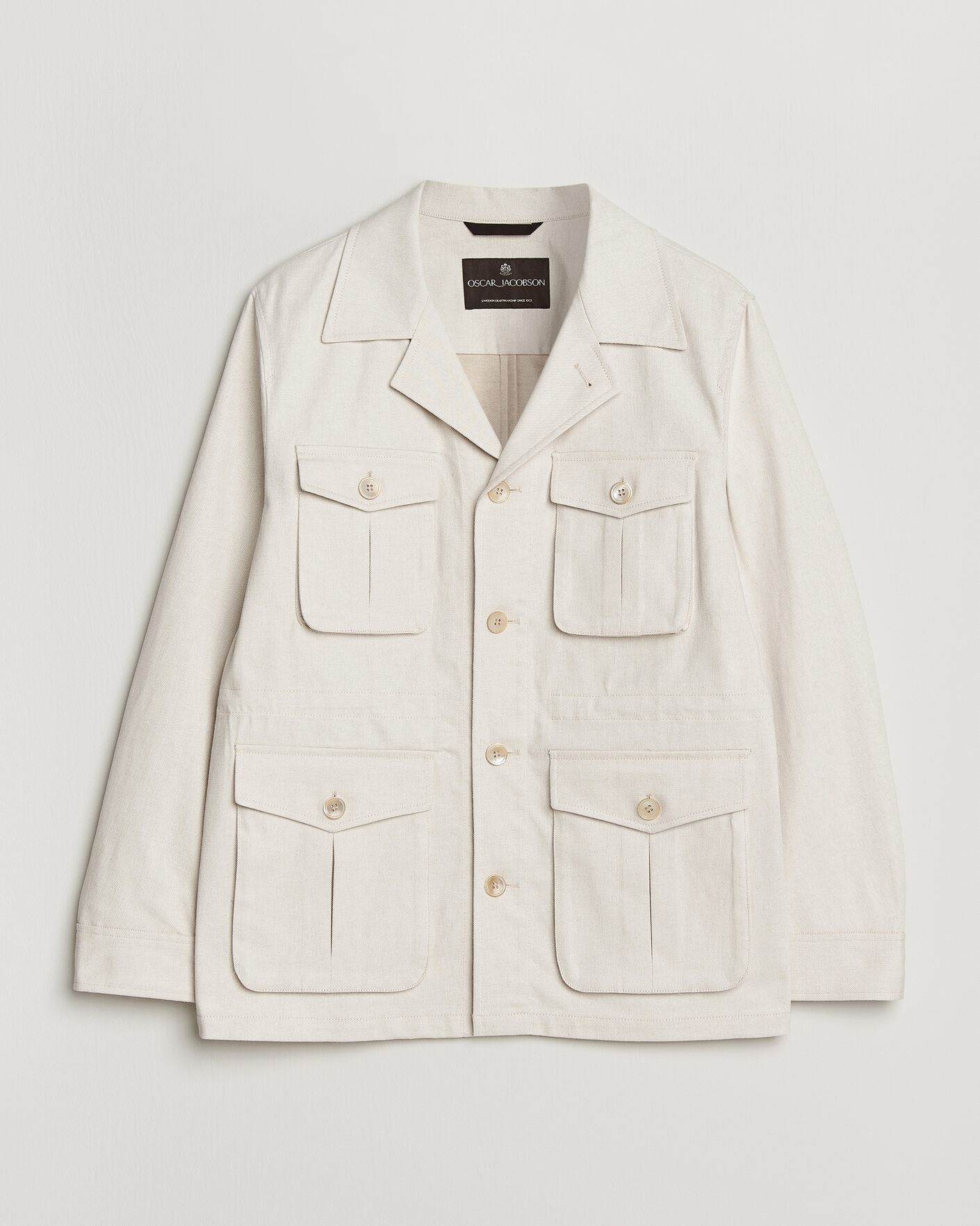 Heren | Jassen | Oscar Jacobson | Sirolo Shirt Jacket Off White