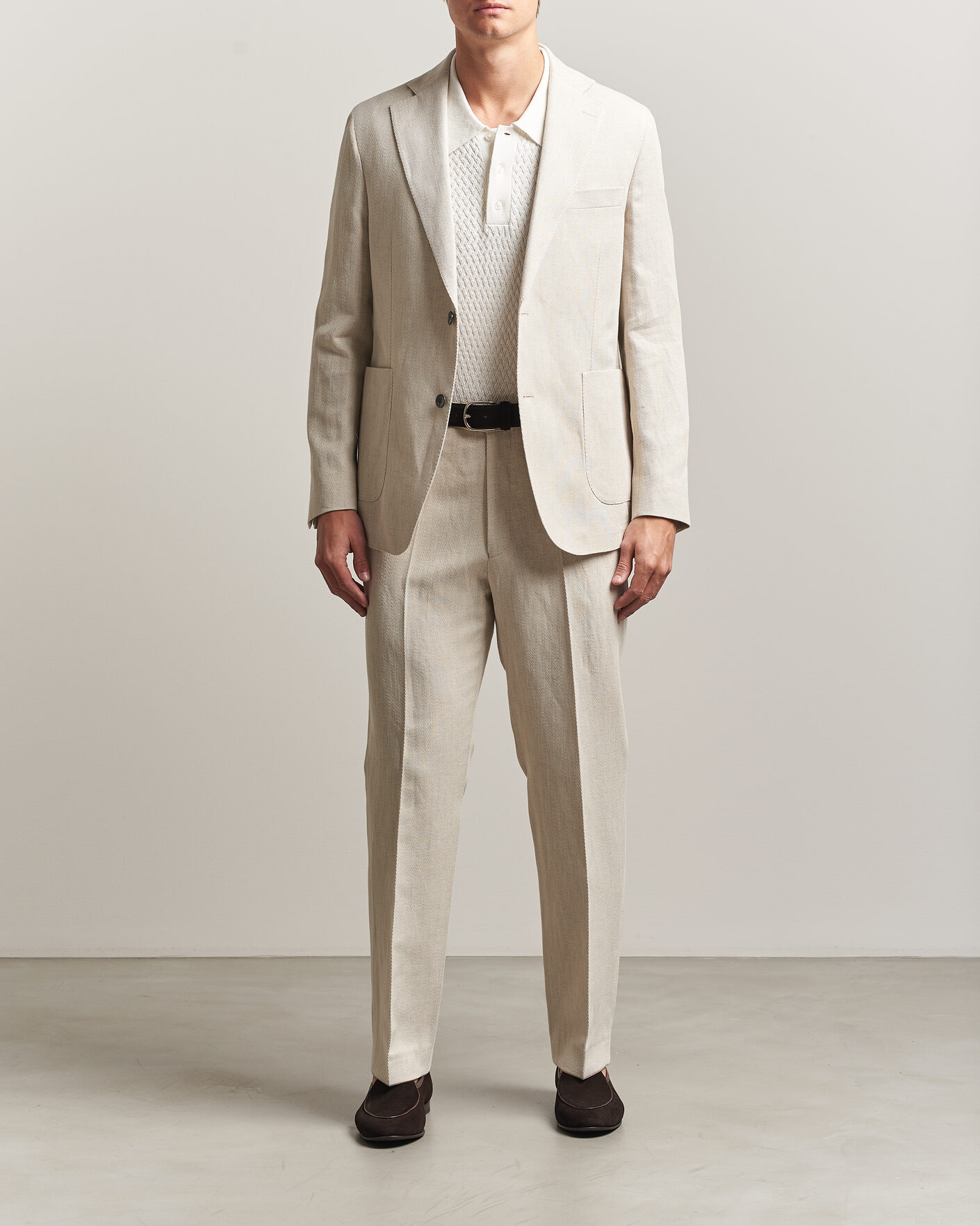 Heren | Blazers | Oscar Jacobson | Ferry Patch Cotton/Linen Blazer Off White
