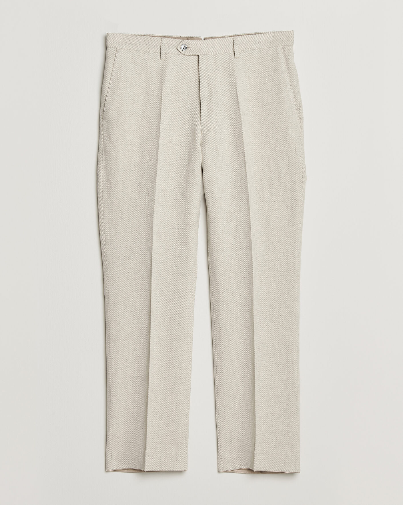 Heren | Broeken | Oscar Jacobson | Dell Cotton/Linen Trousers Off White