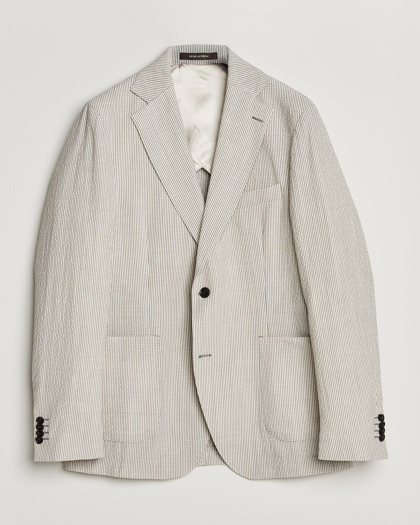 Heren | Blazers | Oscar Jacobson | Ferry Patch Soft Blazer Brindle Beige