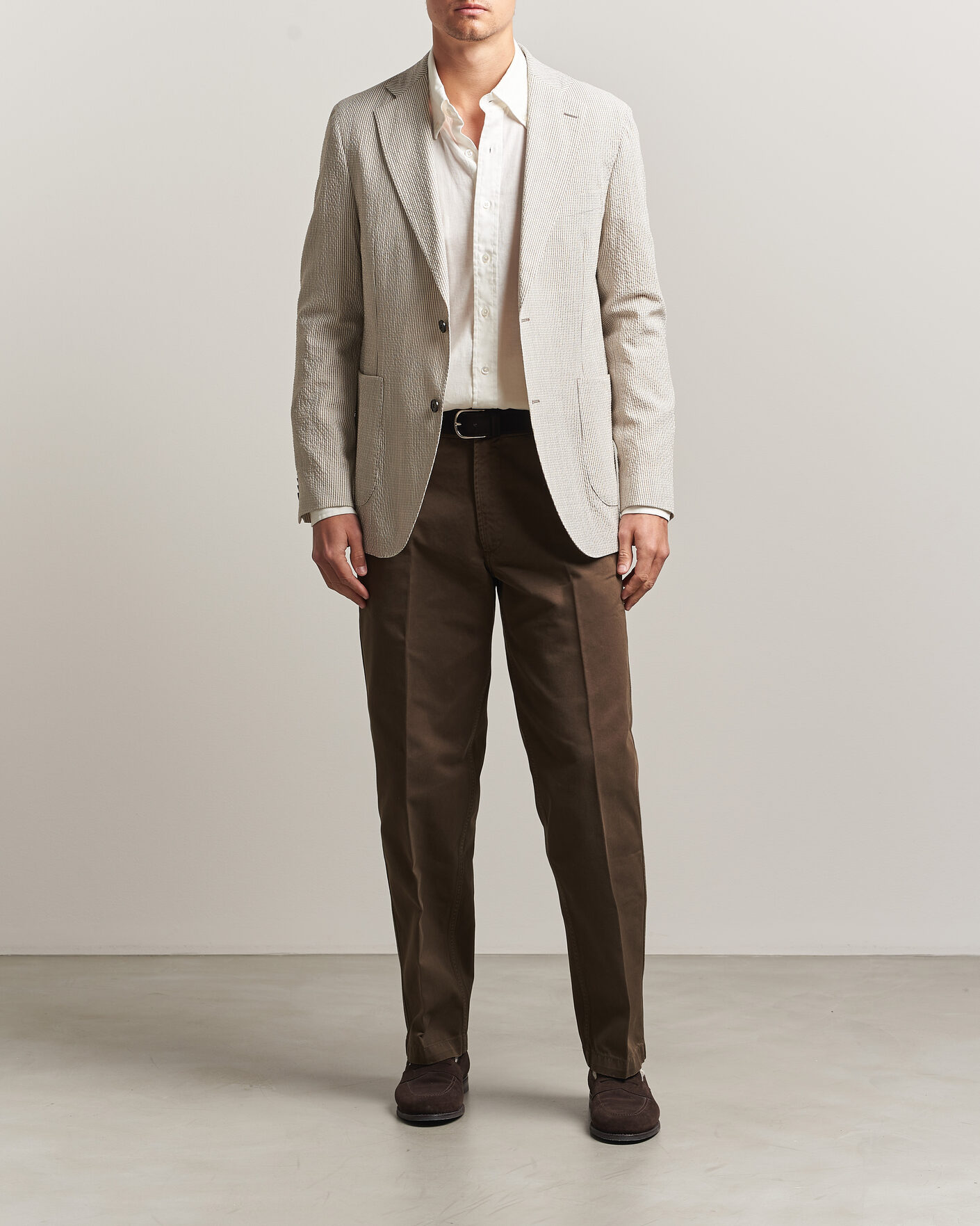 Heren | Blazers | Oscar Jacobson | Ferry Patch Soft Blazer Brindle Beige