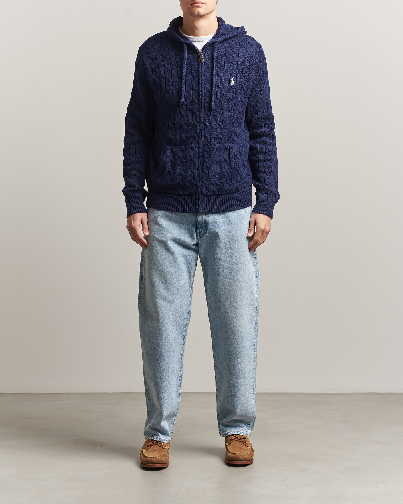 Homme | Pulls Et Tricots | Polo Ralph Lauren | Knitted Full Zip Sweater Bright Navy