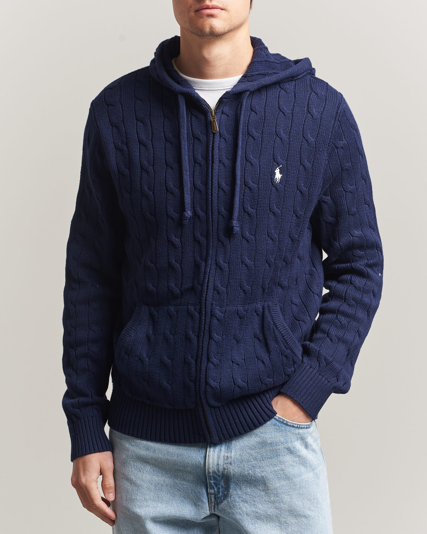 Homme | Pulls Et Tricots | Polo Ralph Lauren | Knitted Full Zip Sweater Bright Navy
