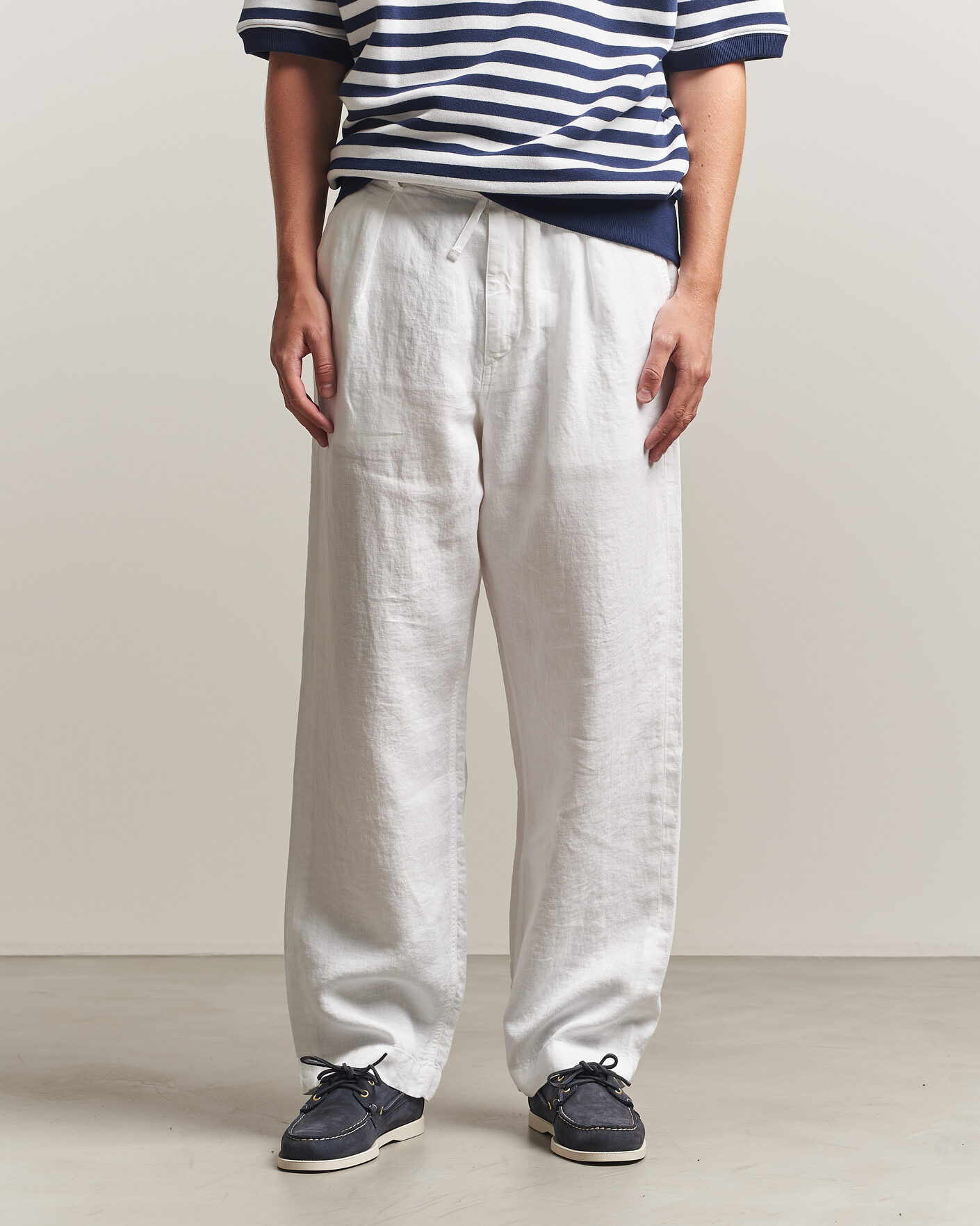 Heren | Broeken | Polo Ralph Lauren | Easy Fit Pleated Trousers Ceramic White