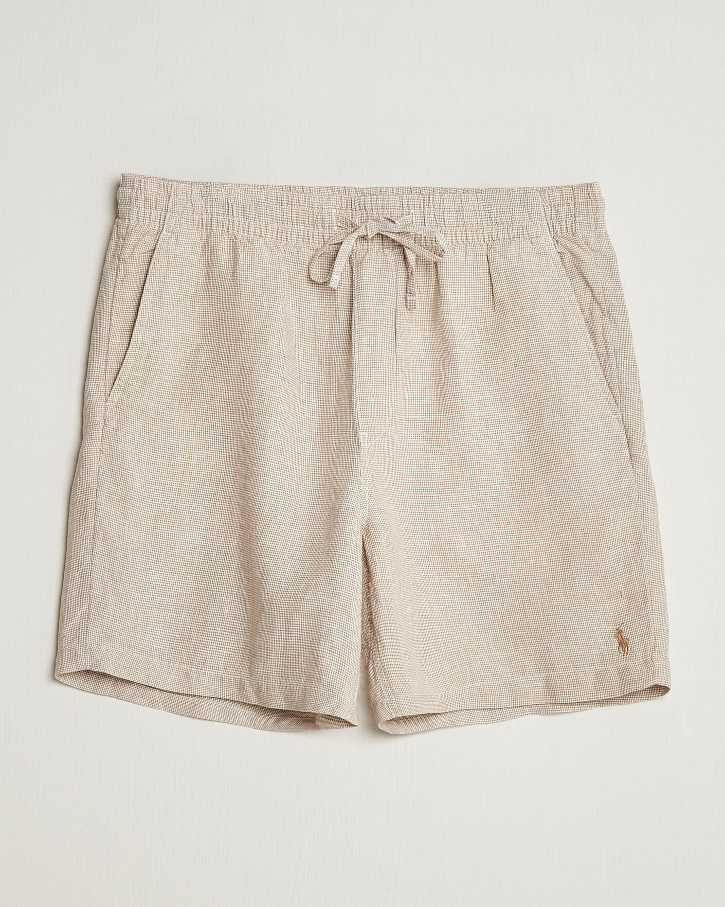 Homme | Shorts | Polo Ralph Lauren | Woven Linen Shorts Coastal Beige White