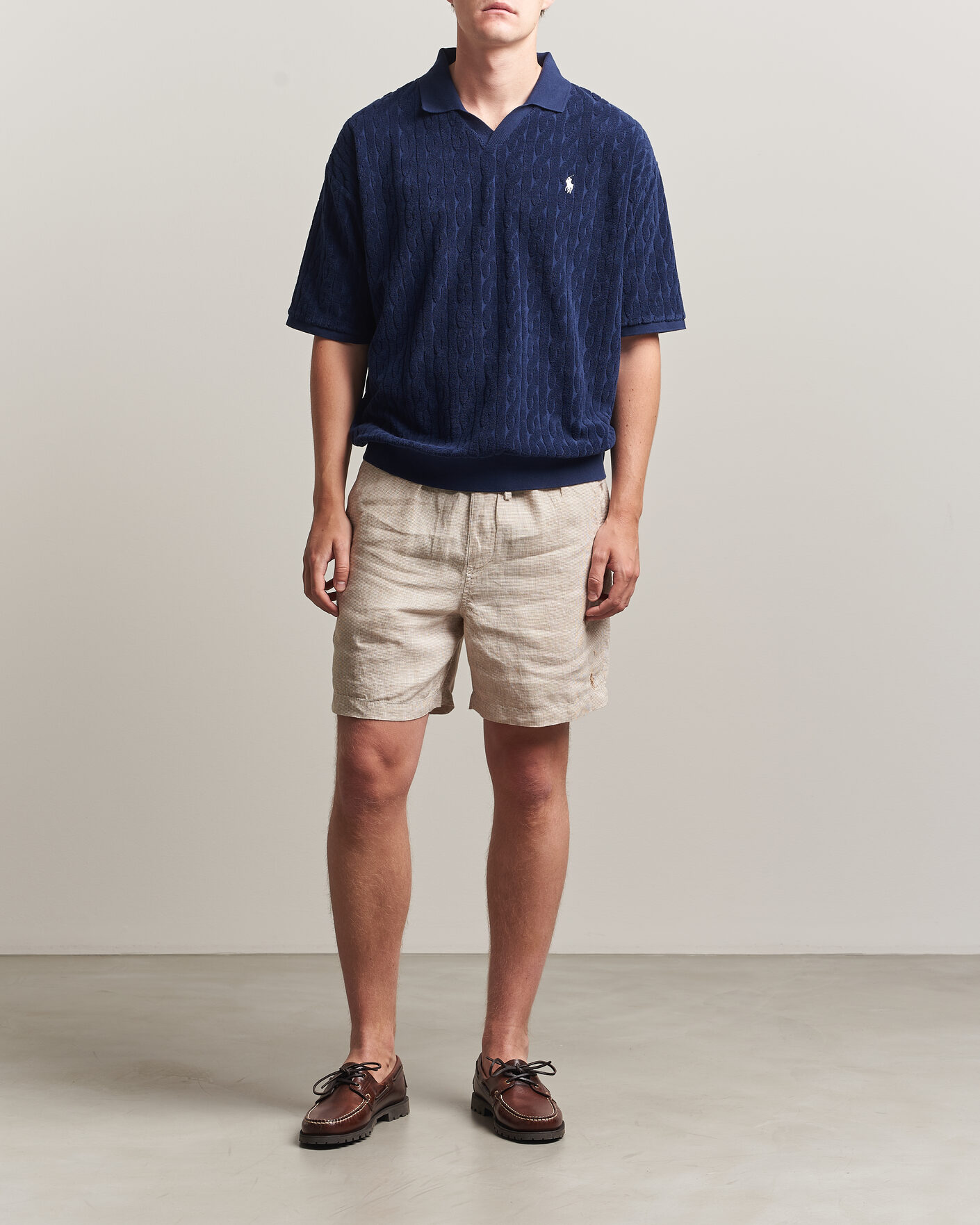 Homme | Shorts | Polo Ralph Lauren | Woven Linen Shorts Coastal Beige White