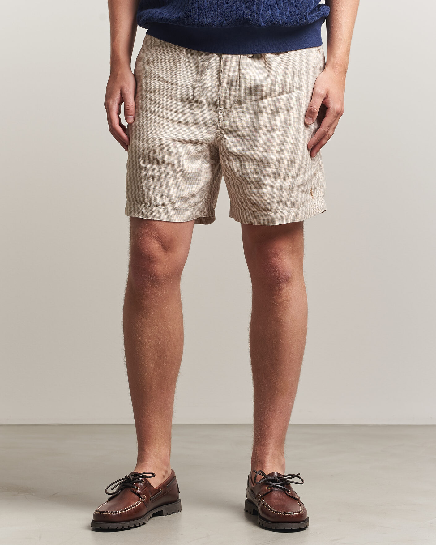 Heren | Korte broek | Polo Ralph Lauren | Woven Linen Shorts Coastal Beige White
