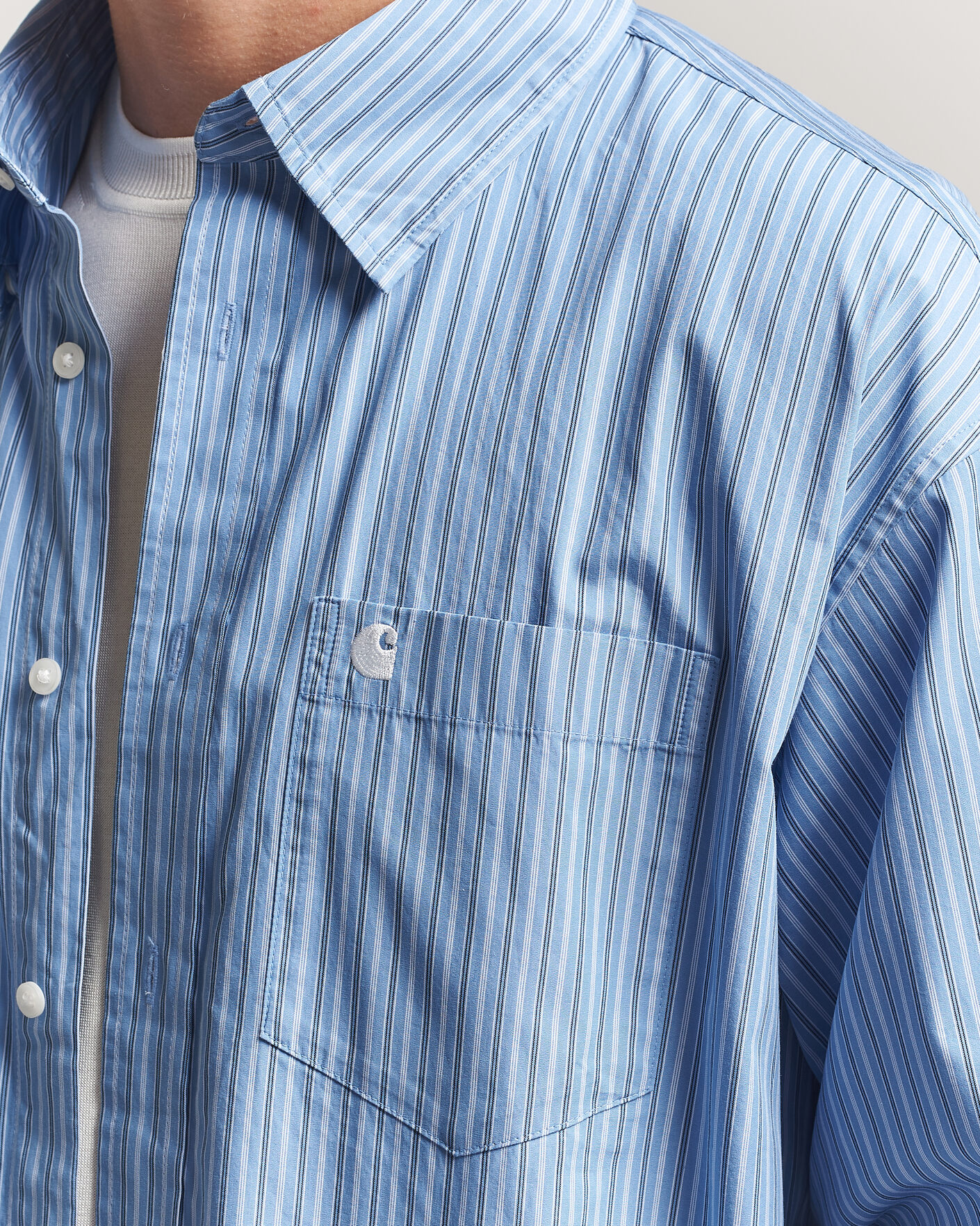 Heren | Overhemden | Carhartt WIP | Keen Striped Cotton Poplin Shirt Curacao