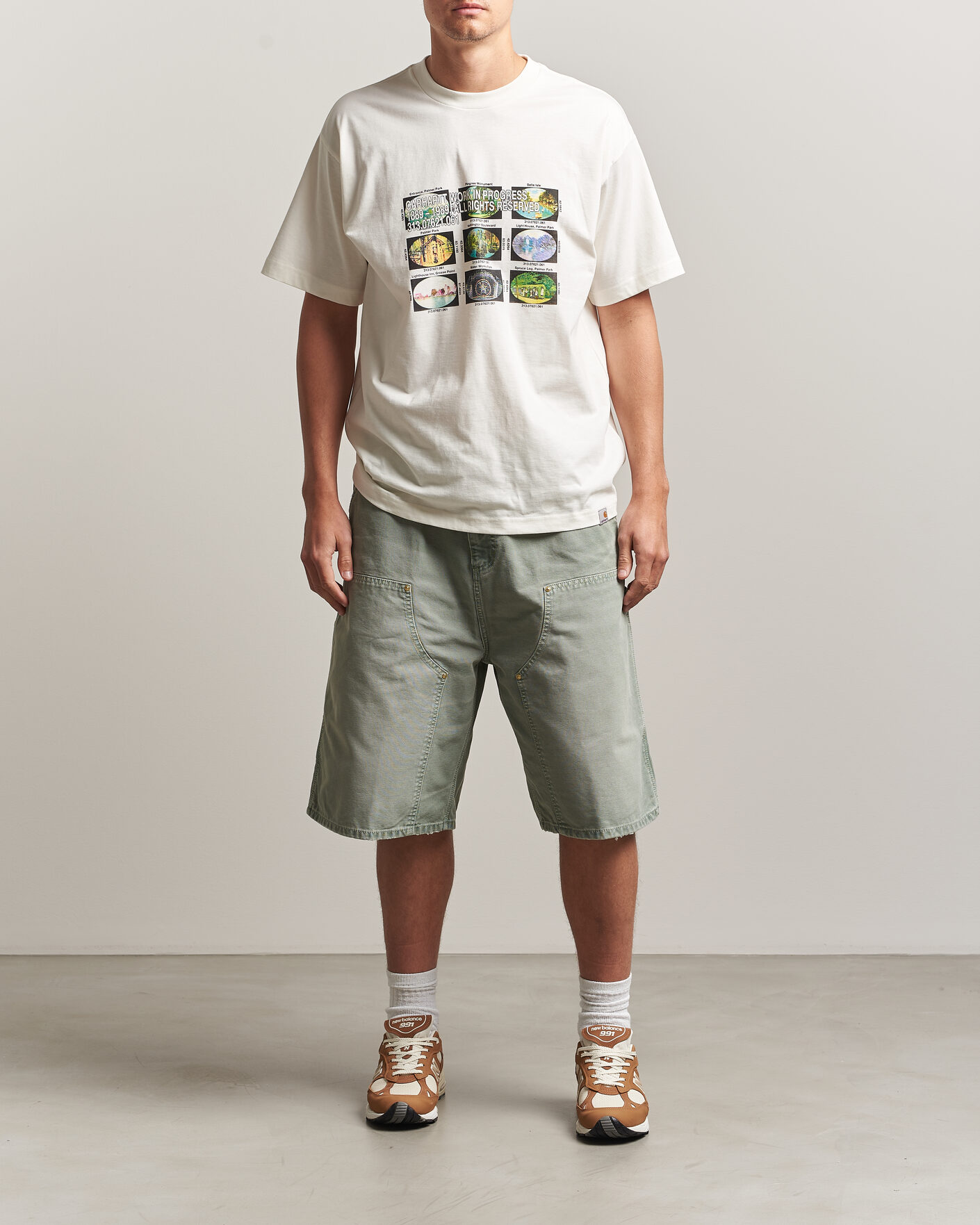 Homme | Shorts | Carhartt WIP | OG Dearborn Canvas Double Knee Shorts Shady Green