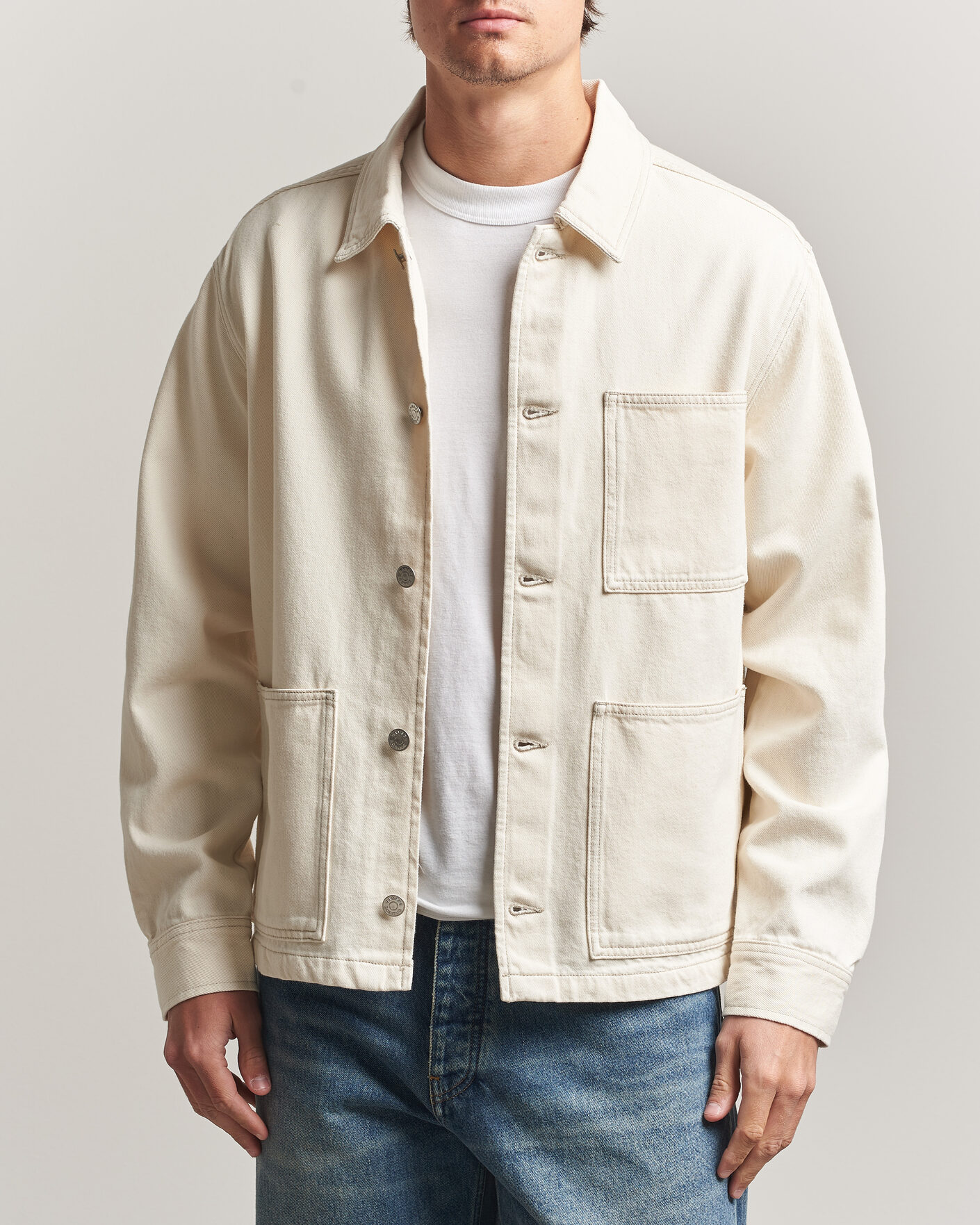 Heren | Overhemden | Samsøe Samsøe | Chore Denim Overshirt Soft Natural