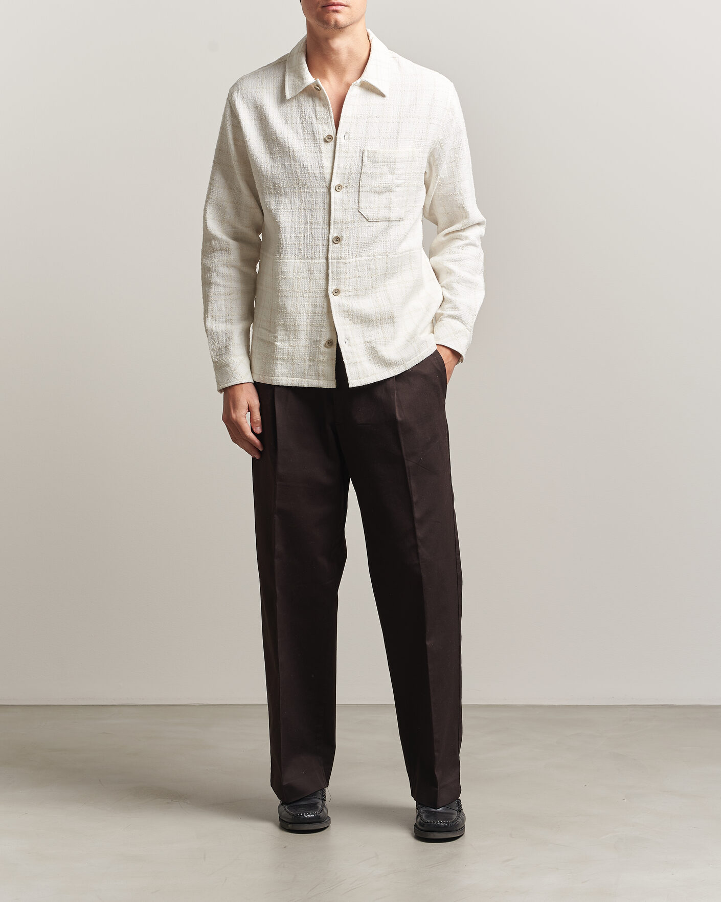 Homme | Chemises | Samsøe Samsøe | Damon Checked Overshirt Silver Birch