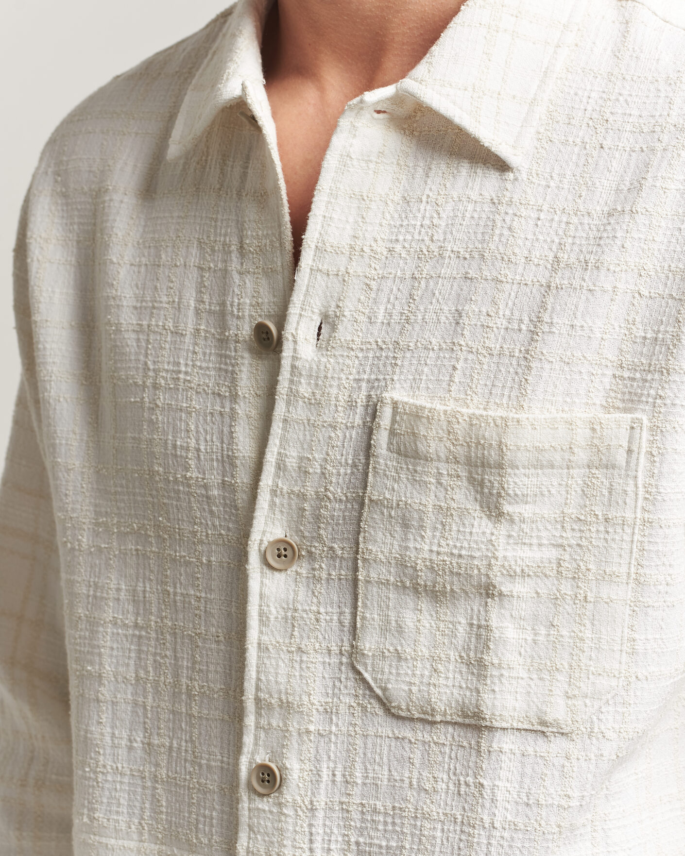 Homme | Chemises | Samsøe Samsøe | Damon Checked Overshirt Silver Birch