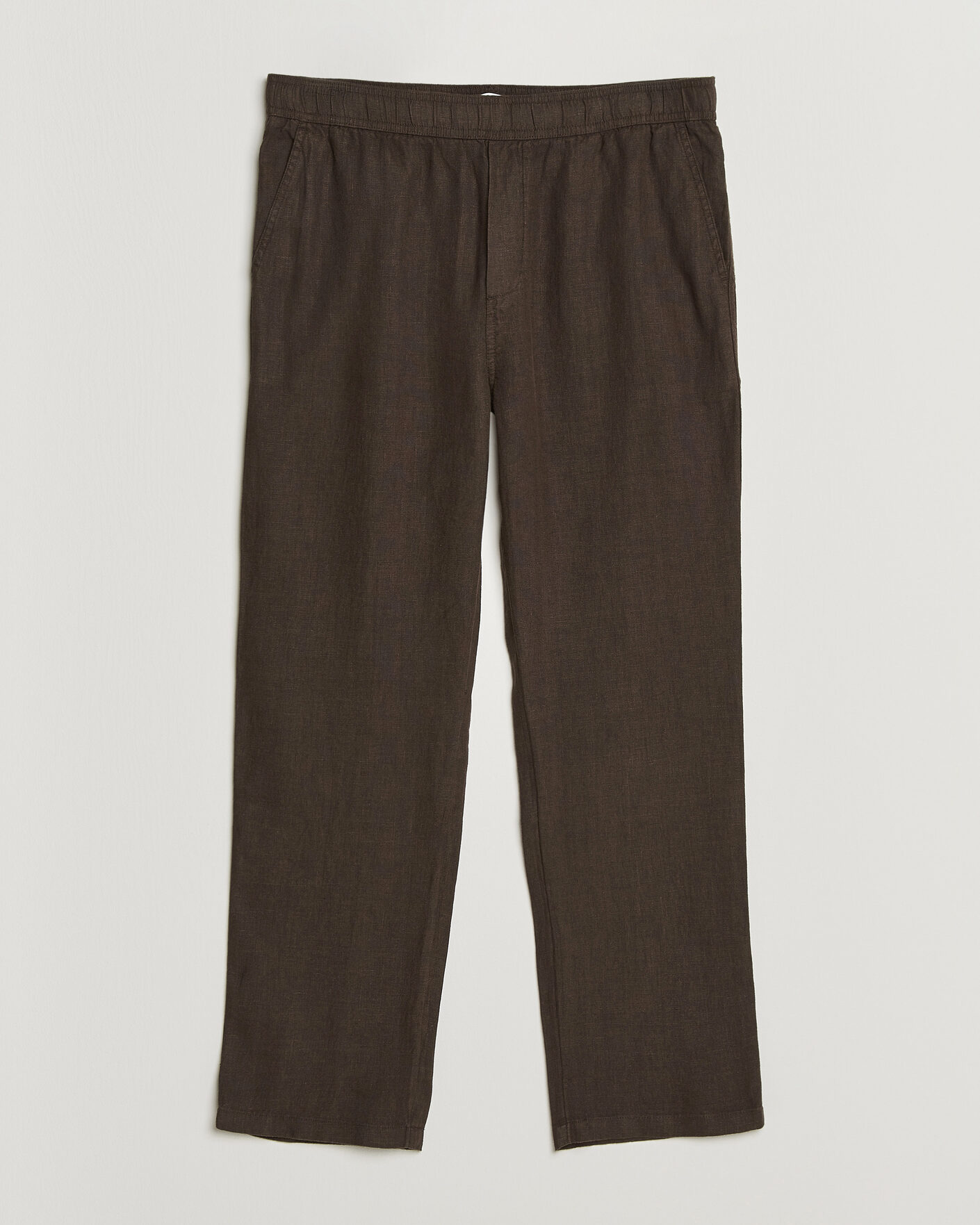 Homme | Pantalons | Samsøe Samsøe | Jabari Linen Drawstring Trousers Turkish Coffee