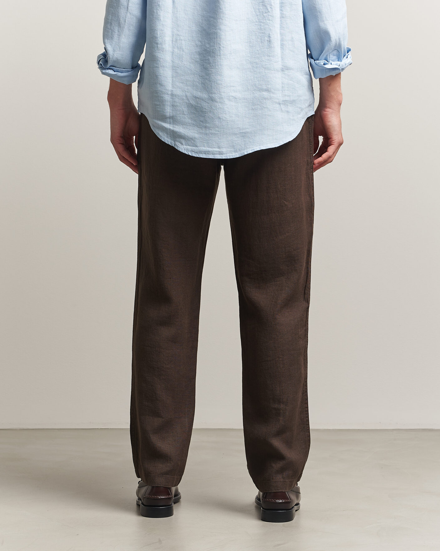 Homme | Pantalons | Samsøe Samsøe | Jabari Linen Drawstring Trousers Turkish Coffee