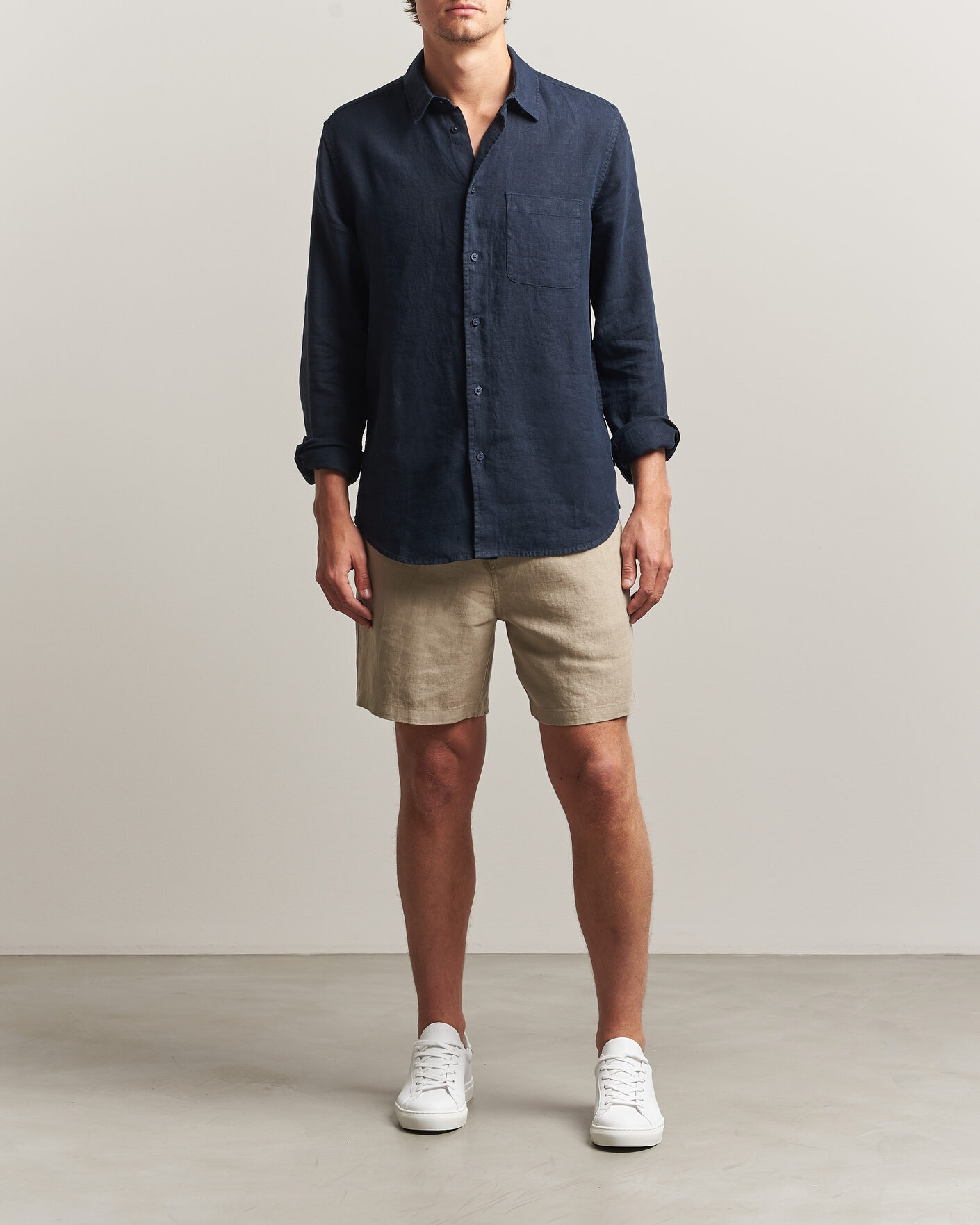 Homme | Shorts | Samsøe Samsøe | Jabari Linen Drawstring Shorts Aluminum
