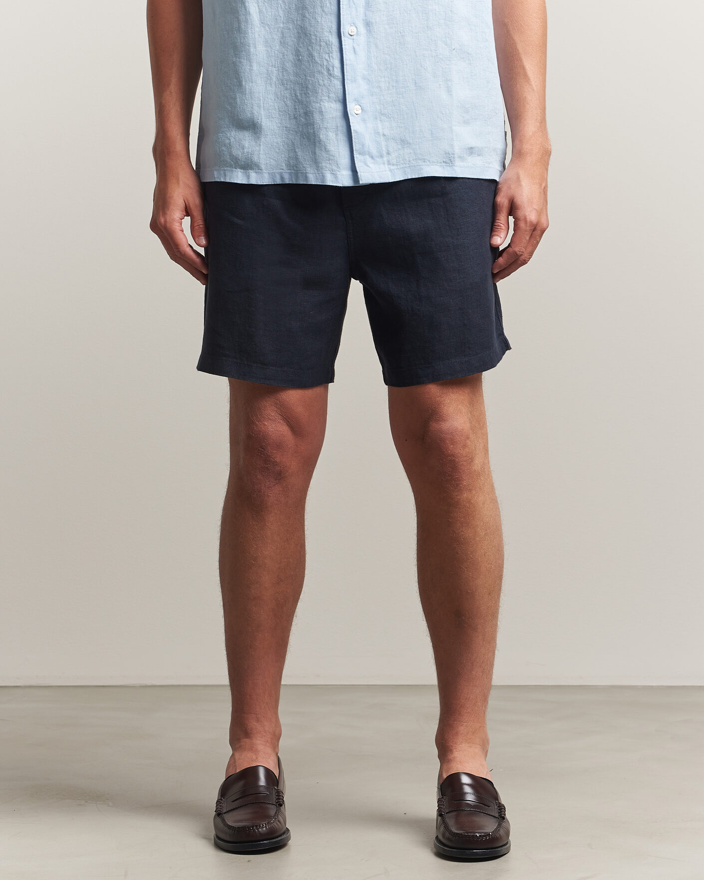 Homme | Shorts | Samsøe Samsøe | Jabari Linen Drawstring Shorts Salute Navy