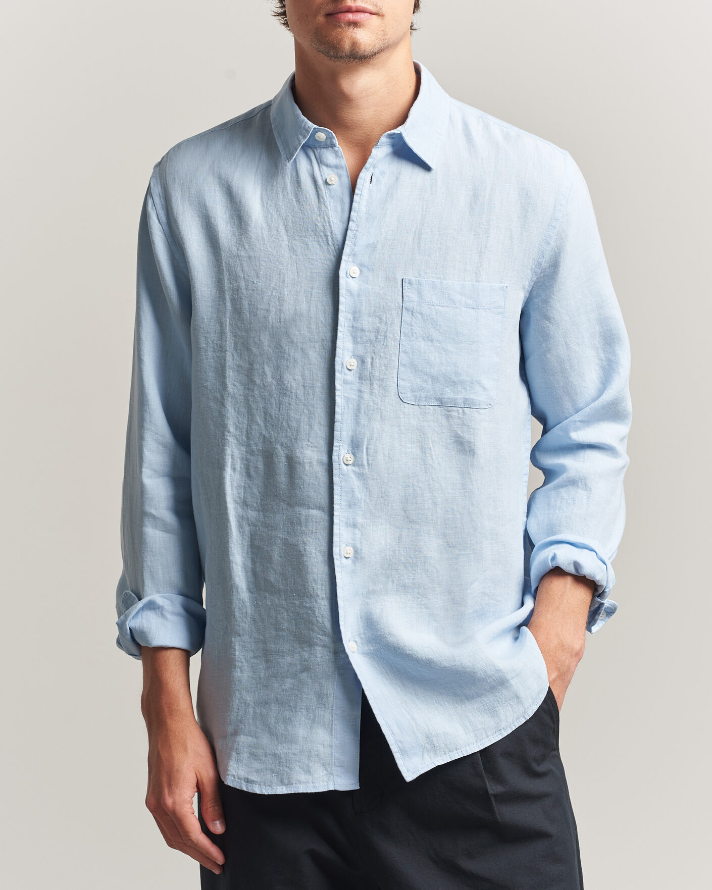 Heren | Overhemden | Samsøe Samsøe | Liam Linen Shirt Windsurfer