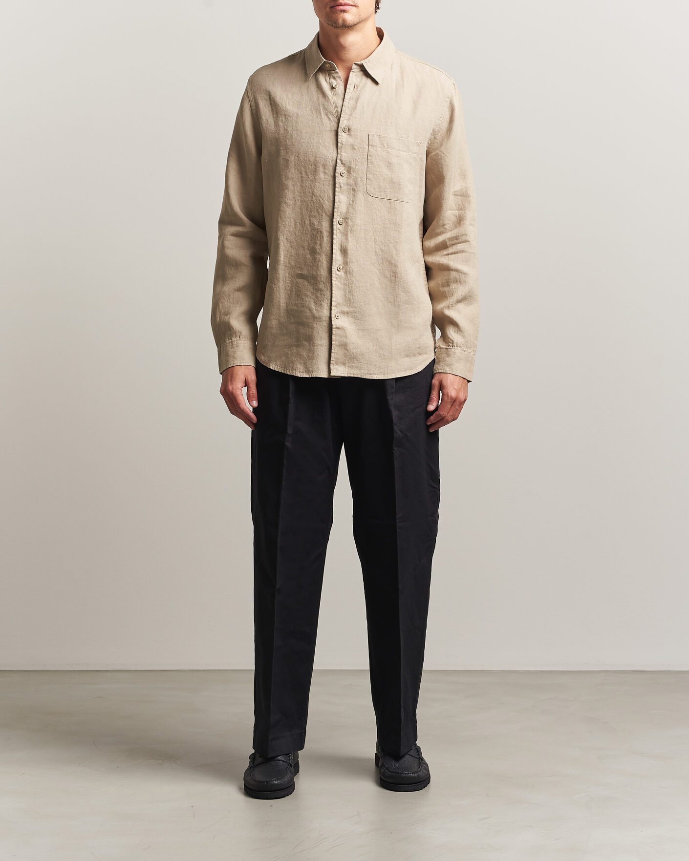 Homme | Chemises | Samsøe Samsøe | Liam Linen Shirt Aluminum