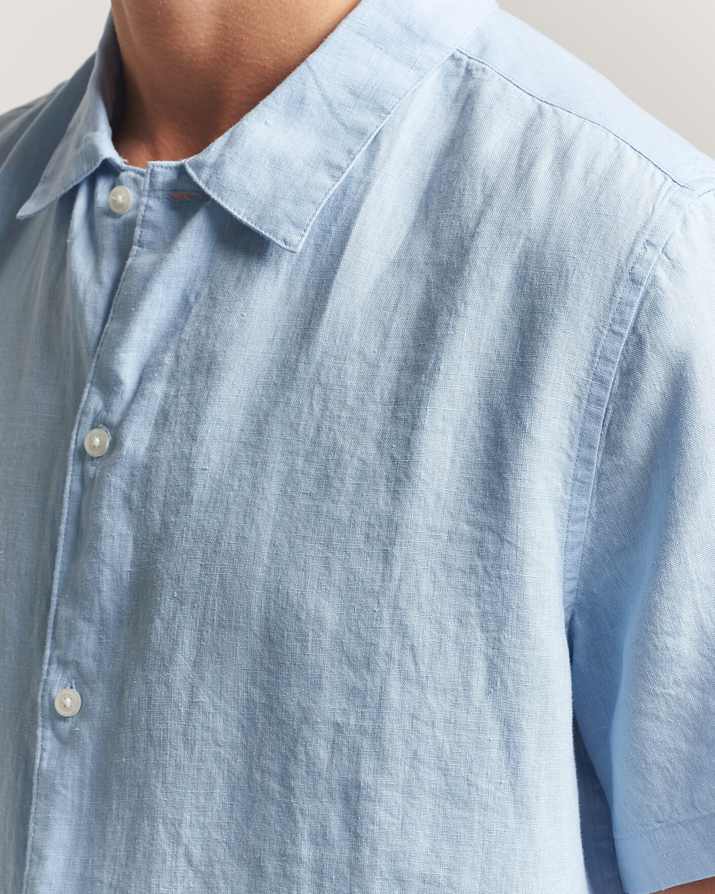 Heren | Overhemden | Samsøe Samsøe | Avan Linen Short Sleeve Shirt Windsurfer