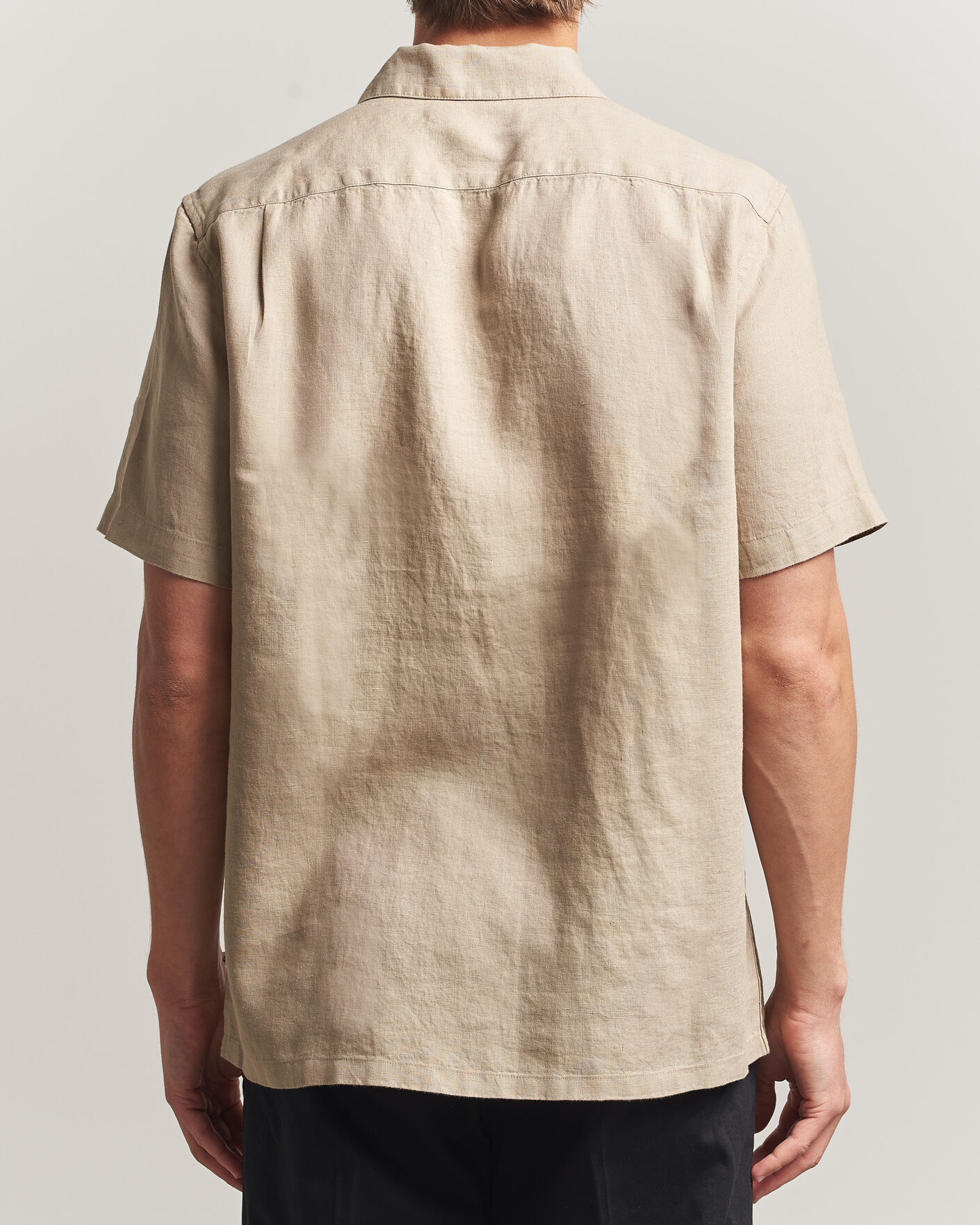 Homme | Chemises | Samsøe Samsøe | Avan Linen Short Sleeve Shirt Aluminum