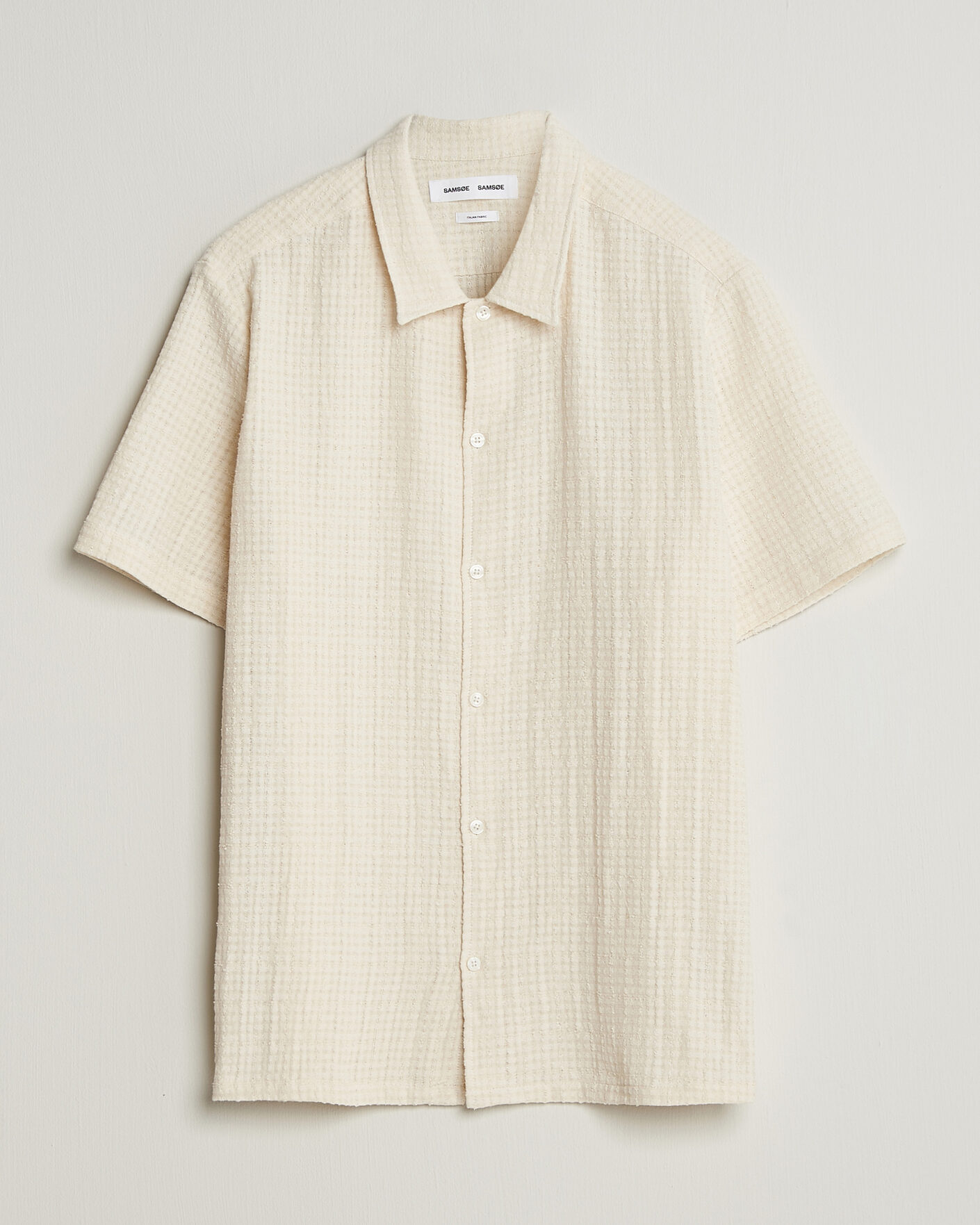 Homme | Chemises | Samsøe Samsøe | Avan Structured Short Sleeve Shirt Clear Cream