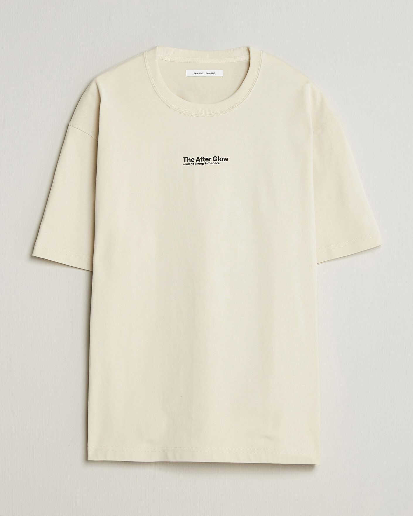 Heren | T-shirts | Samsøe Samsøe | Uni Printed T-shirt Beige
