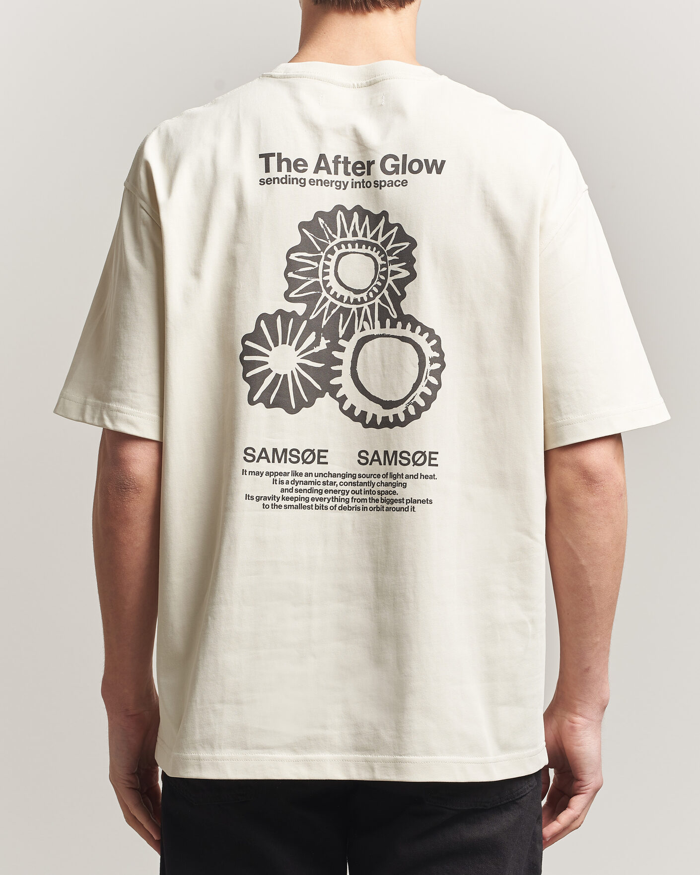 Heren | T-shirts | Samsøe Samsøe | Uni Printed T-shirt Beige