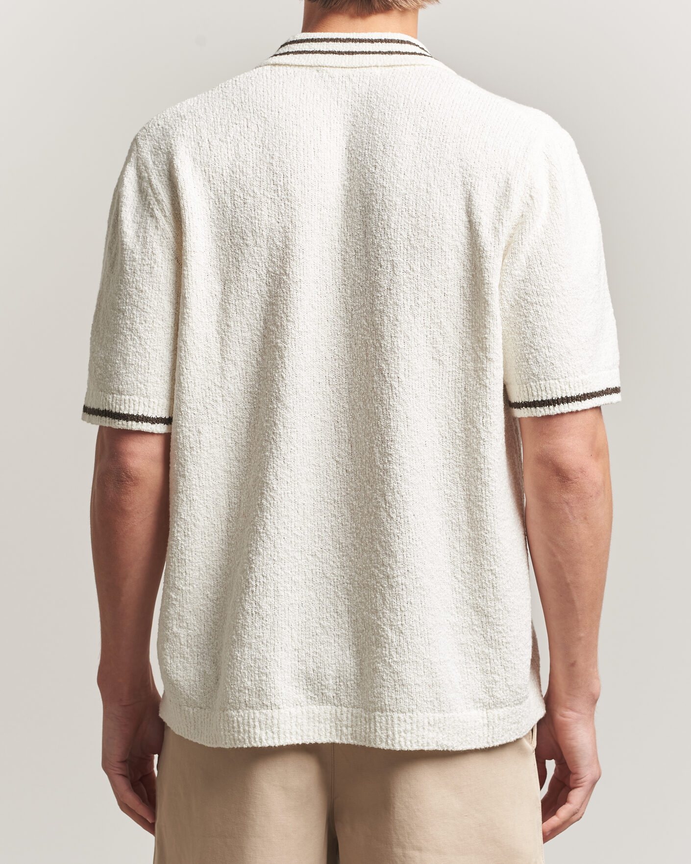 Heren | Overhemden | Samsøe Samsøe | Pedro Knitted Short Sleeve Shirt Clear Cream