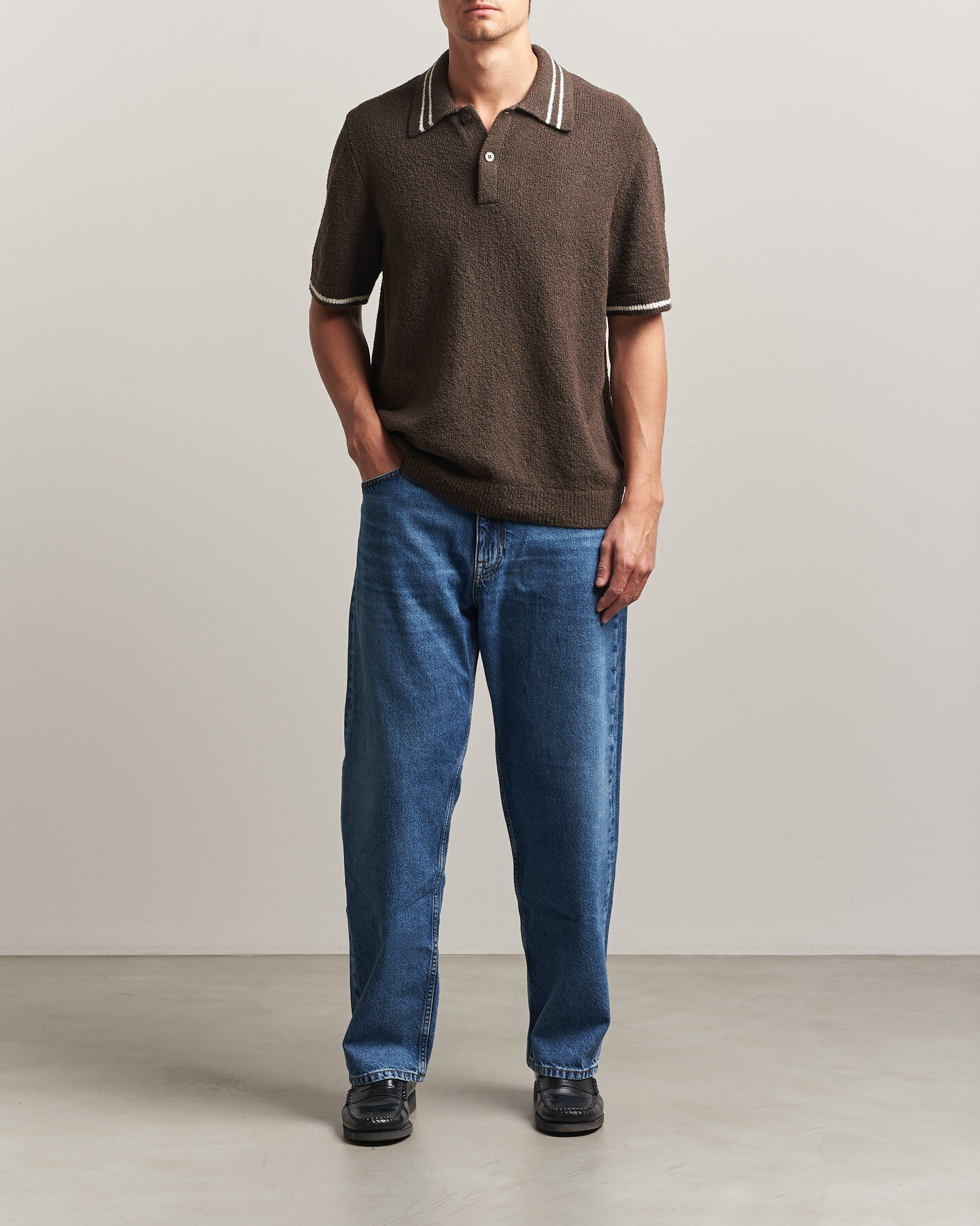 Homme | Polos | Samsøe Samsøe | Pedro Knitted Polo Turkish Coffee