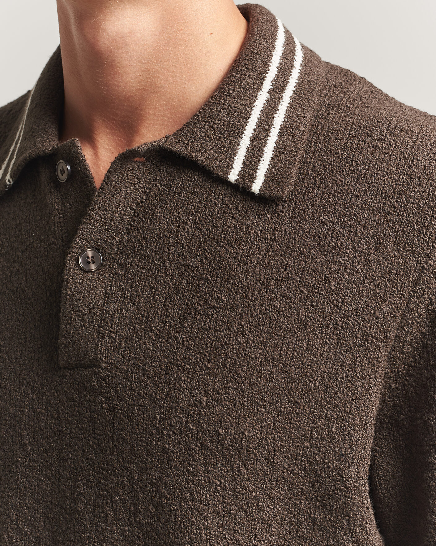 Homme | Polos | Samsøe Samsøe | Pedro Knitted Polo Turkish Coffee