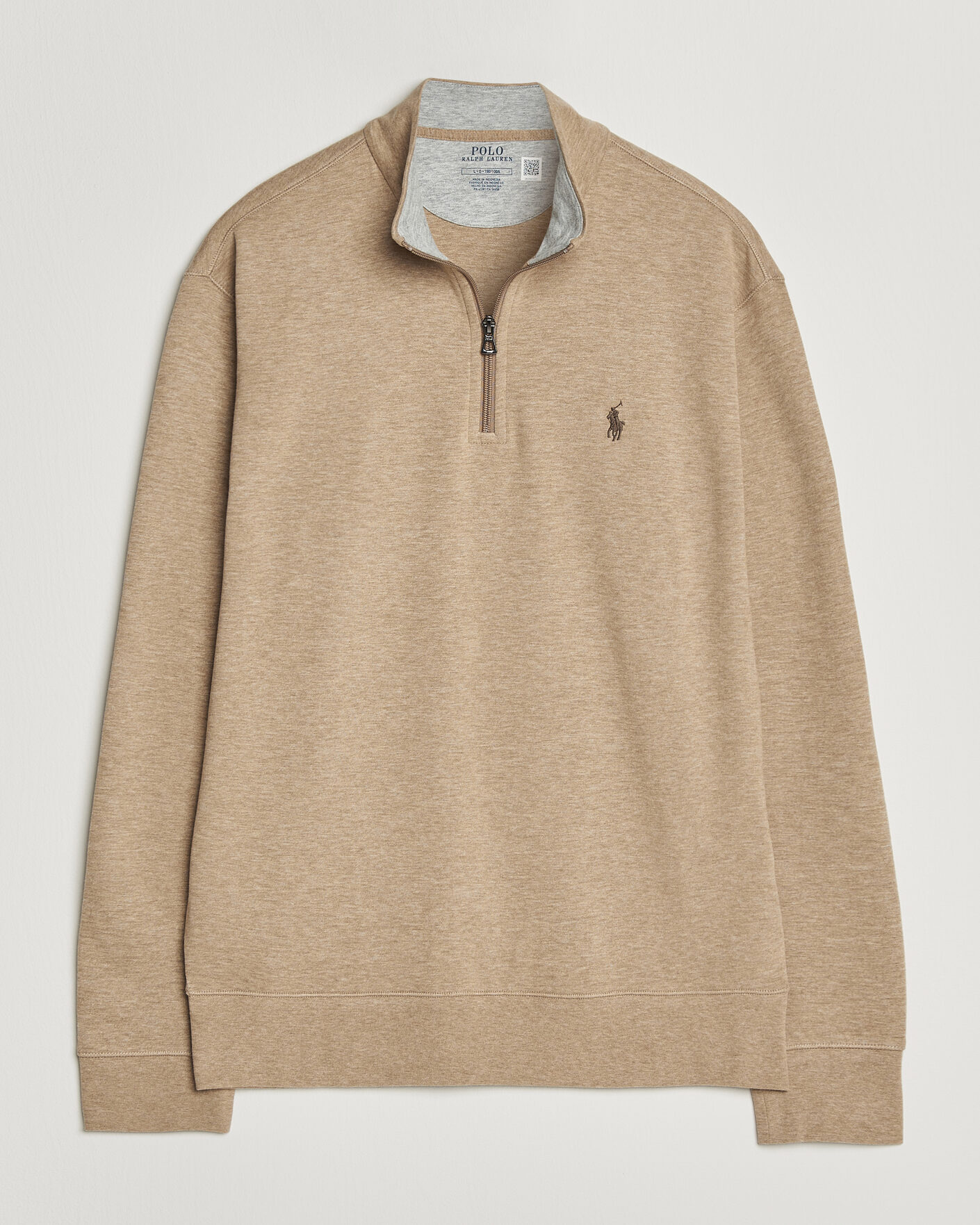Heren | Truien | Polo Ralph Lauren | Double Knit Half Zip Warm Brown