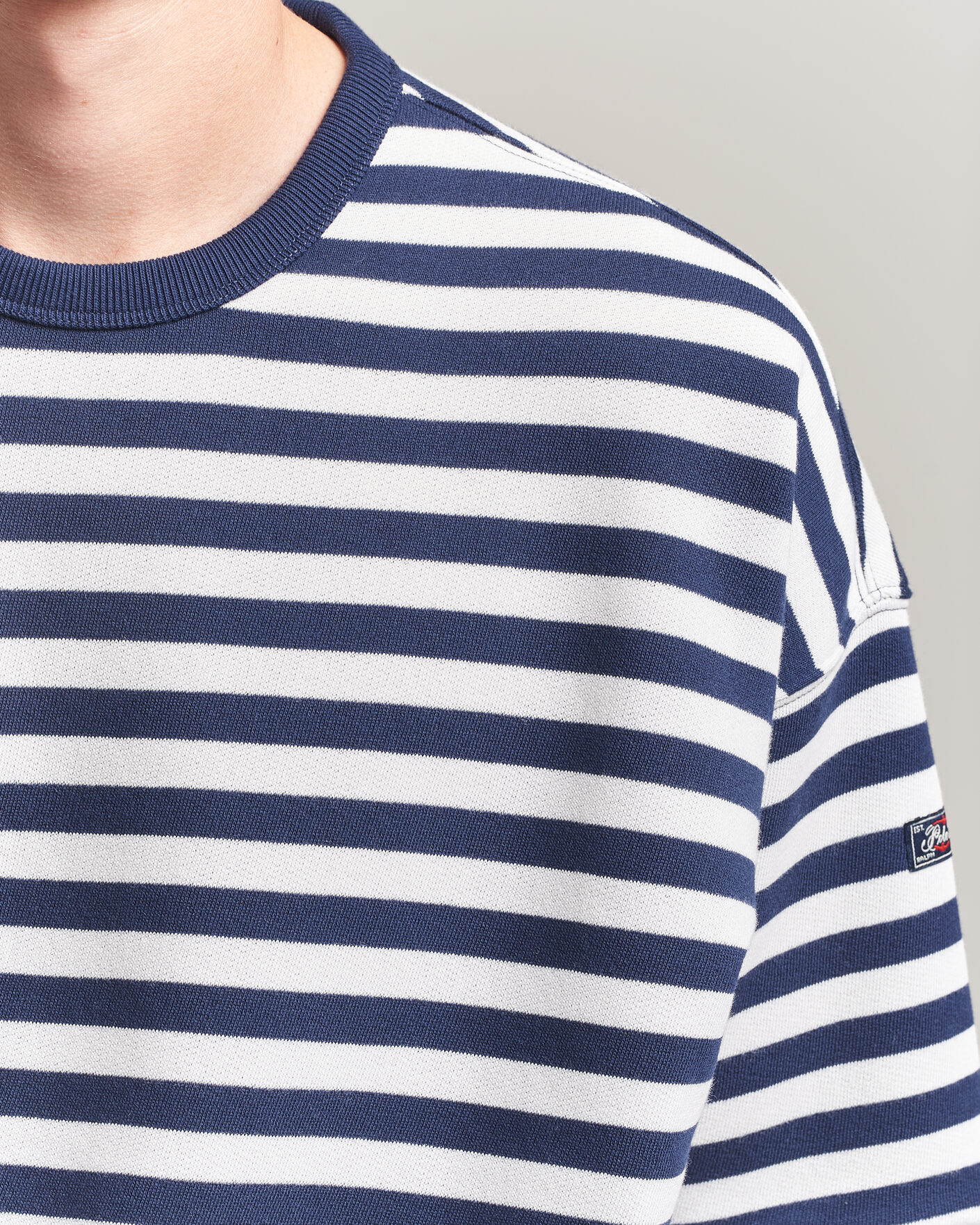 Homme | T-shirts | Polo Ralph Lauren | Striped Short Sleeve Sweater Newport Navy/White