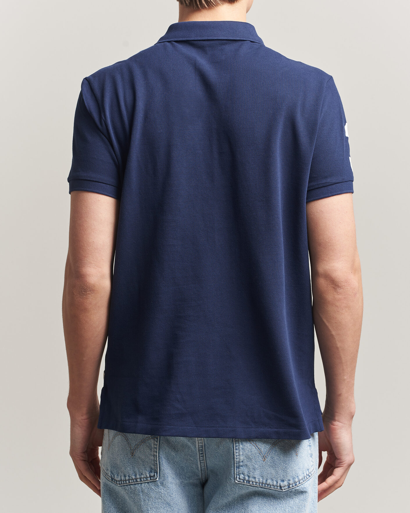 Heren | Polo's | Polo Ralph Lauren | Custom Slim Diagonal Stipe Polo Newport Navy/Nevis