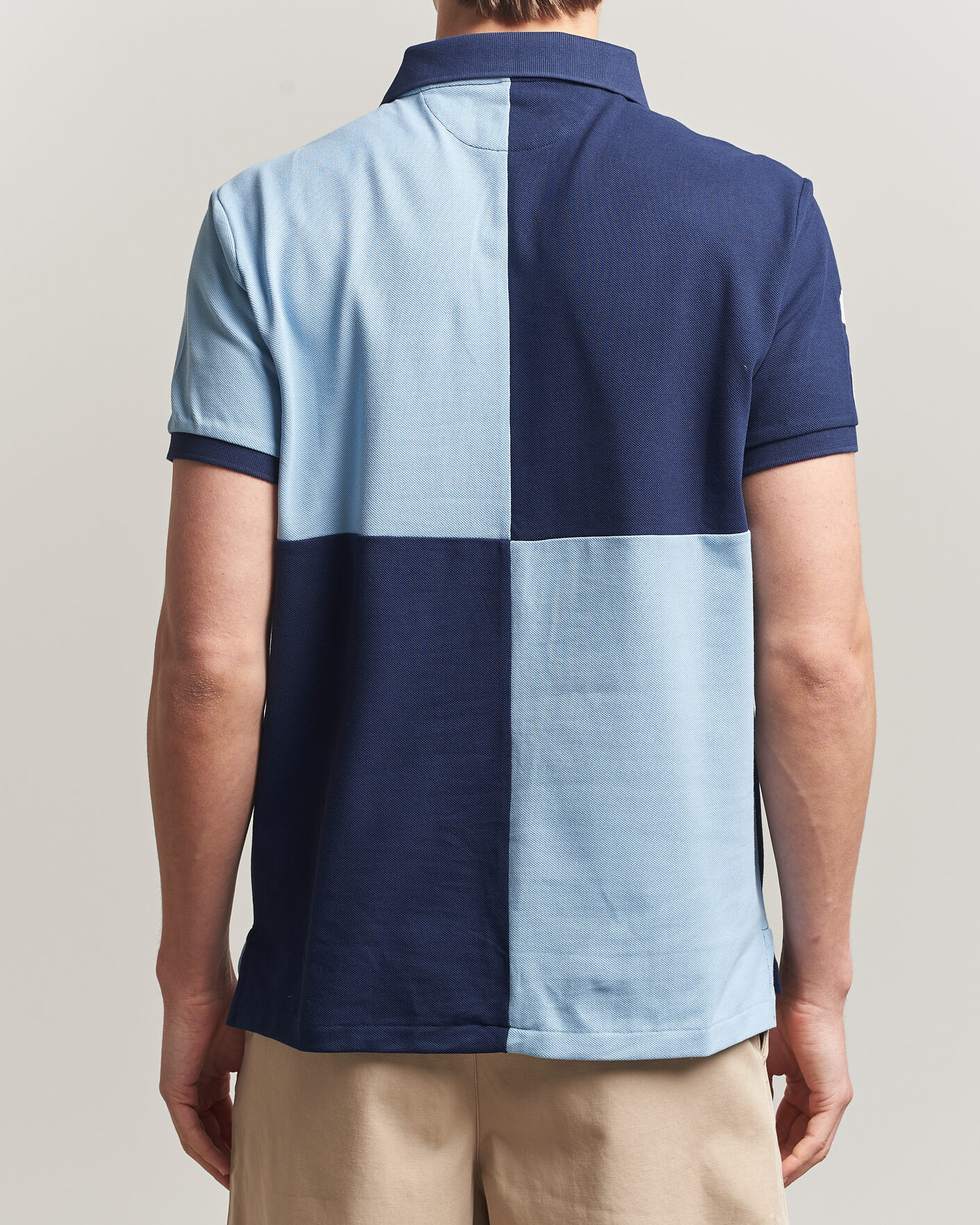Homme | Polos | Polo Ralph Lauren | Custom Slim Rugby Block Polo NPT Navy/Powder Blue