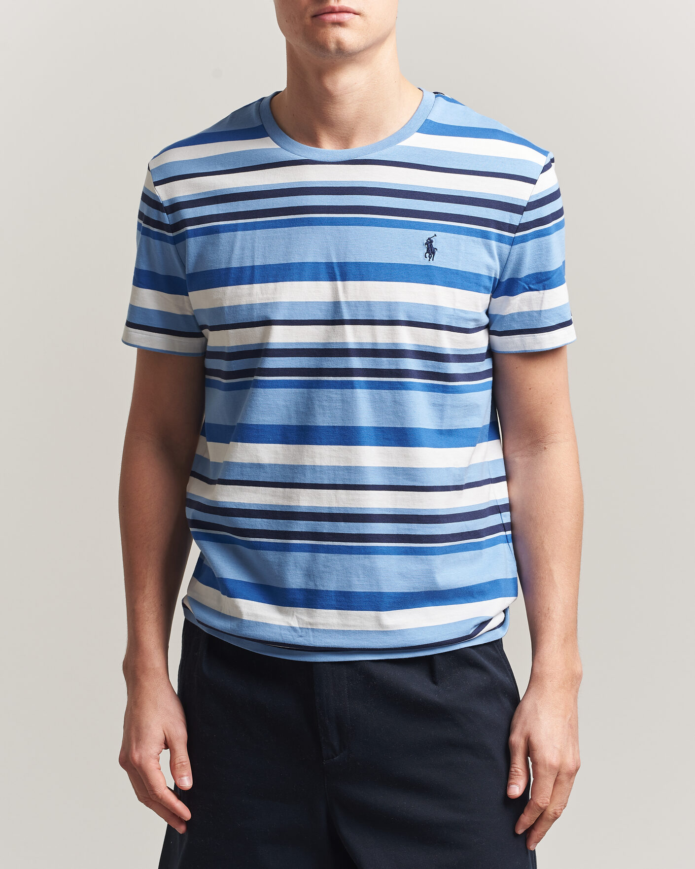 Homme | T-shirts | Polo Ralph Lauren | Crew Neck Striped T-shirt Bristol Blue Multi
