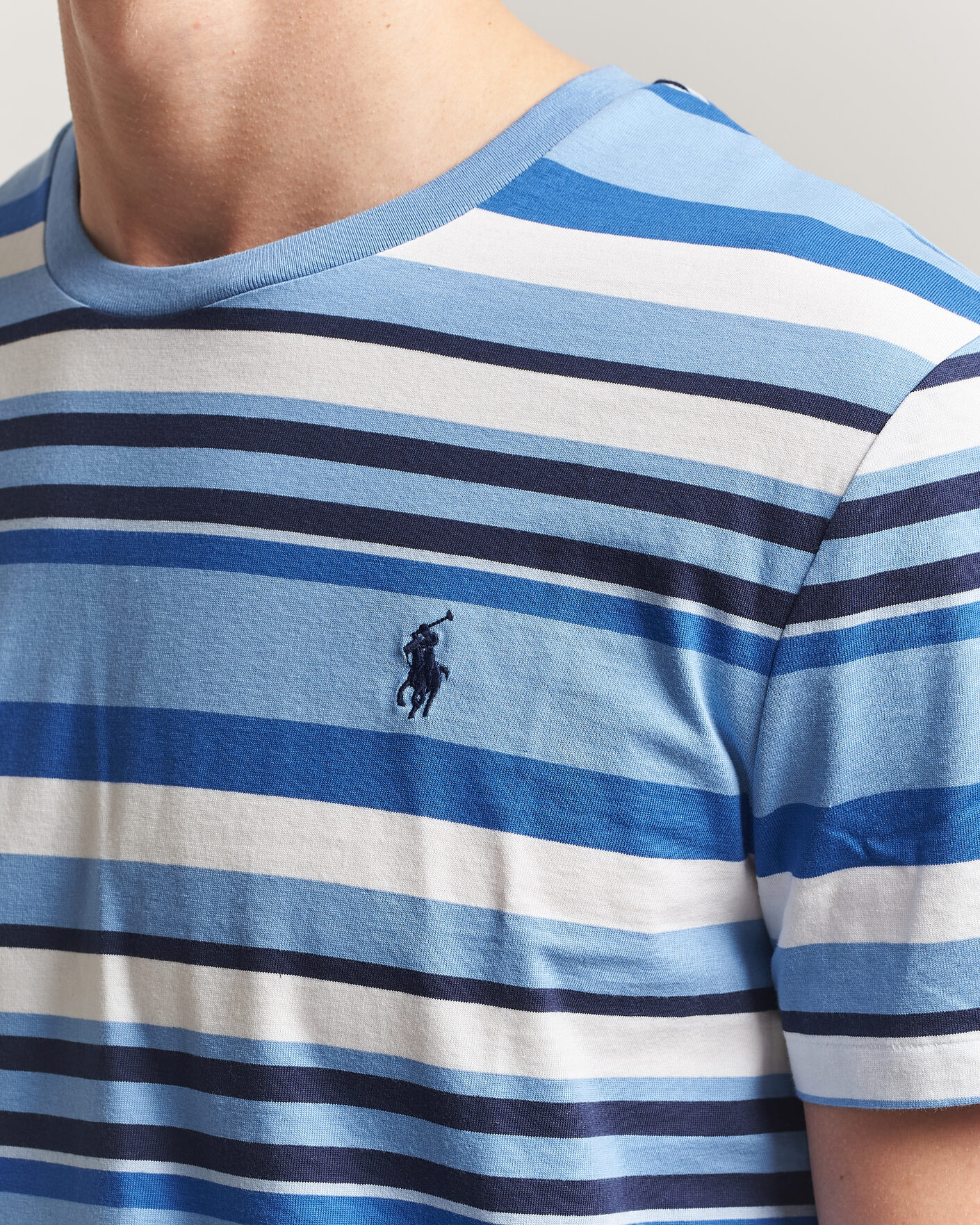 Homme | T-shirts | Polo Ralph Lauren | Crew Neck Striped T-shirt Bristol Blue Multi