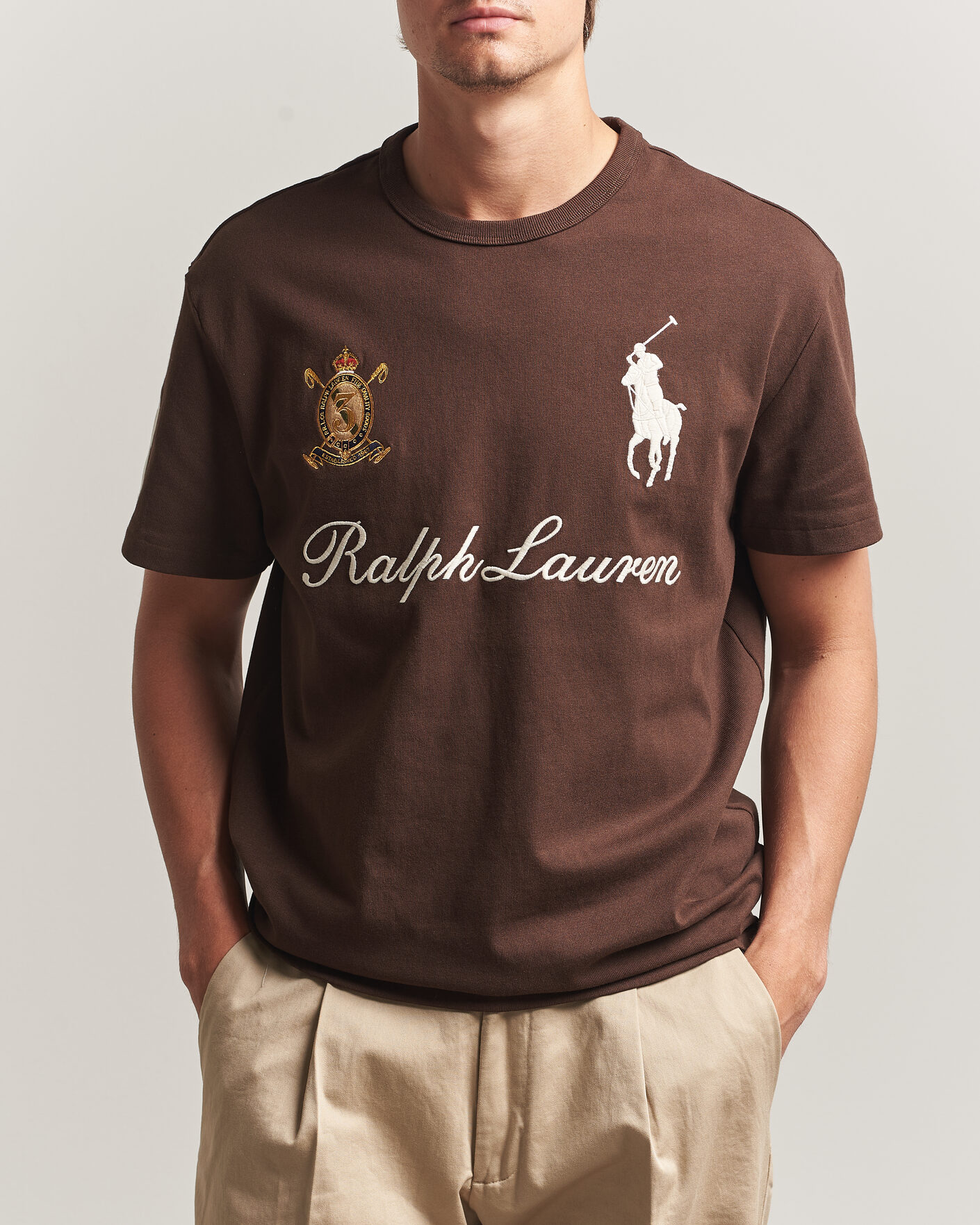 Heren | T-shirts | Polo Ralph Lauren | Classic Fit Team T-shirt Nutmeg Brown