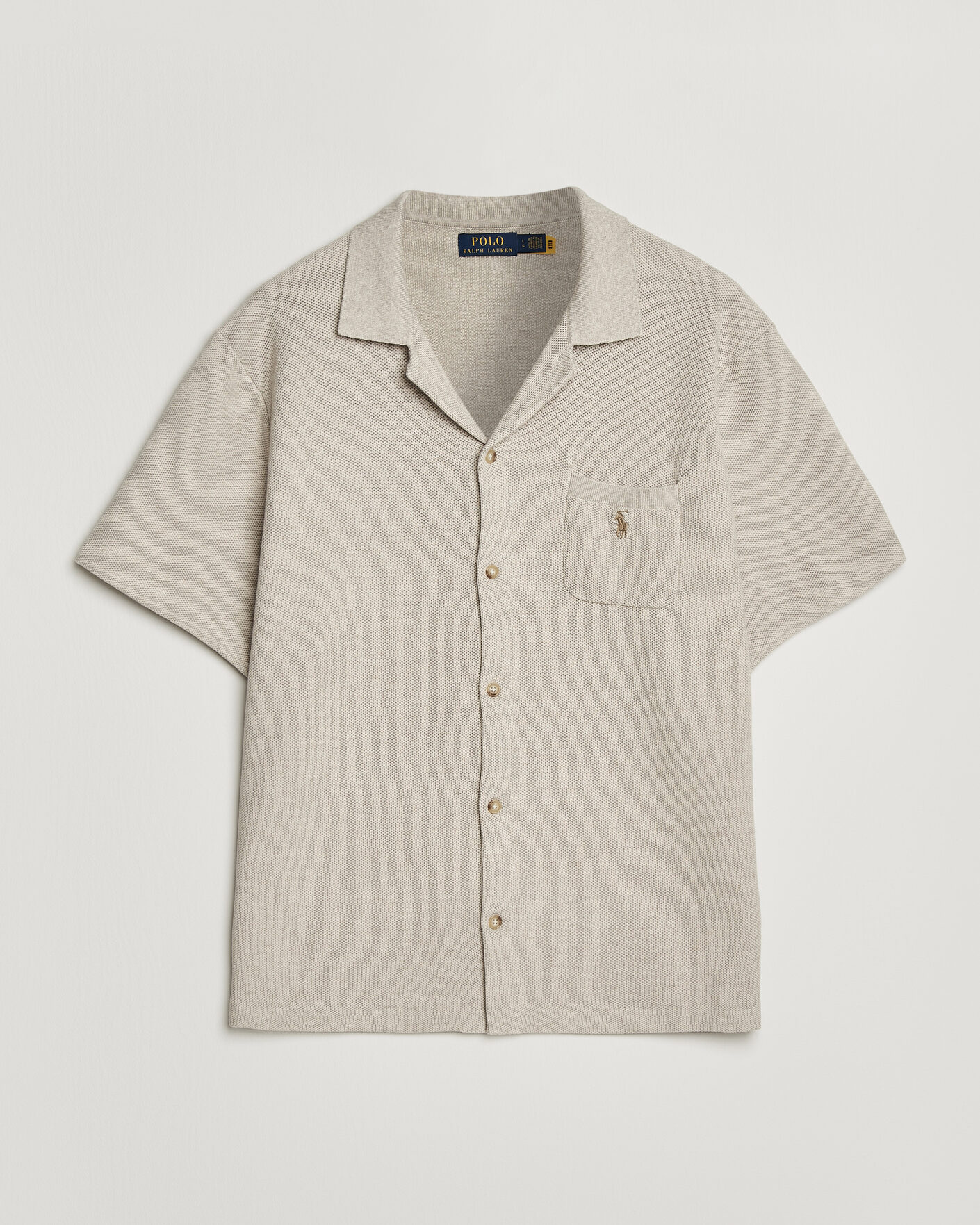 Heren | Overhemden | Polo Ralph Lauren | Textured Camp Collar Cardigan Light Walnut Brown