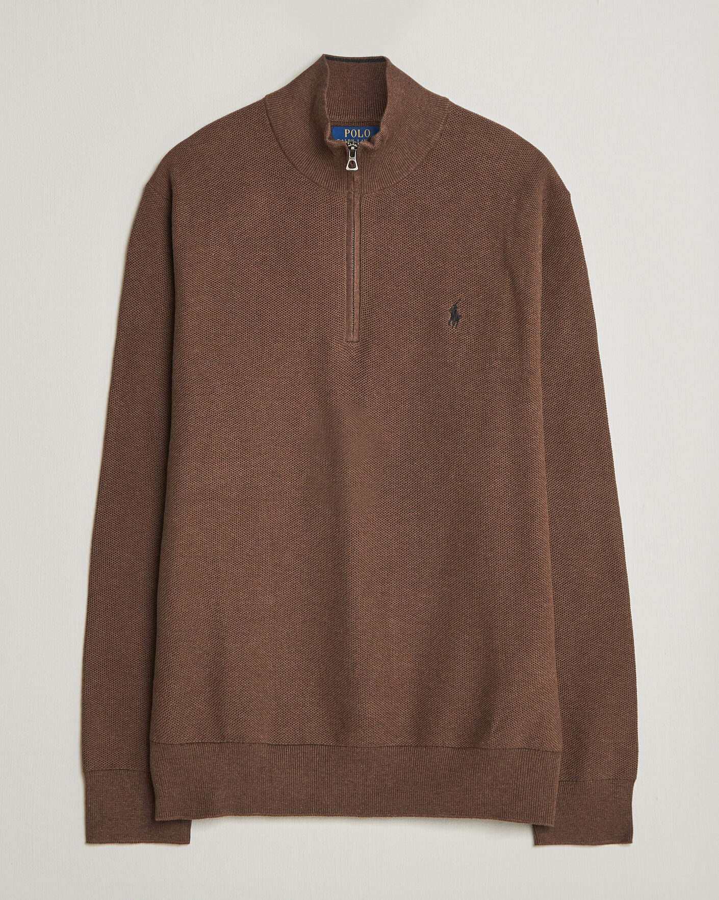 Heren | Truien | Polo Ralph Lauren | Textued Half-Zip Nutmeg Brown Heather