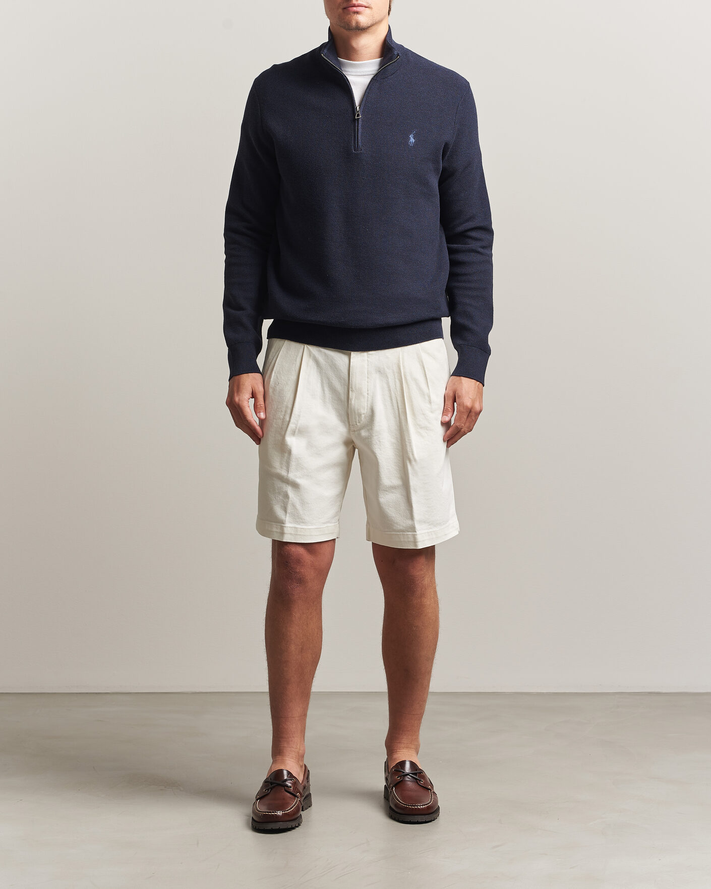 Heren | Truien | Polo Ralph Lauren | Textured Half-Zip Navy Heather