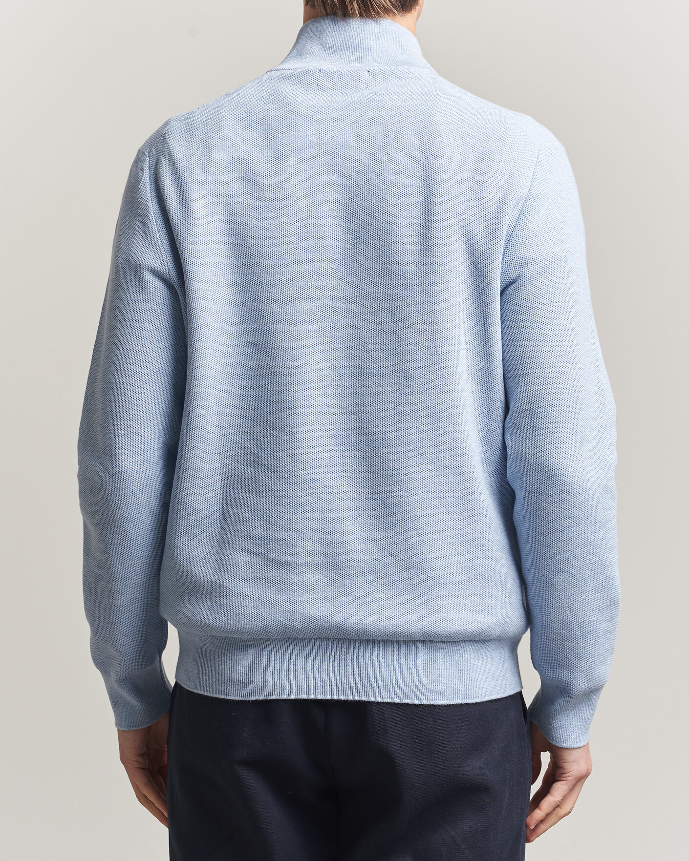 Homme | Pulls Et Tricots | Polo Ralph Lauren | Textued Half-Zip Blue Hyacinth Heather