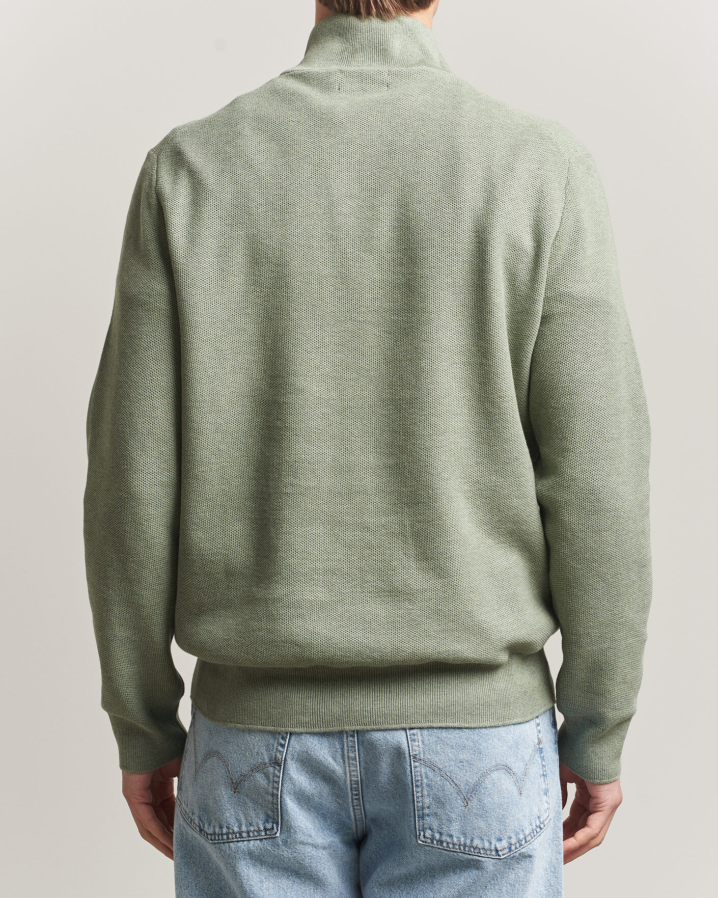 Heren | Truien | Polo Ralph Lauren | Textued Half-Zip Fern Green Heather