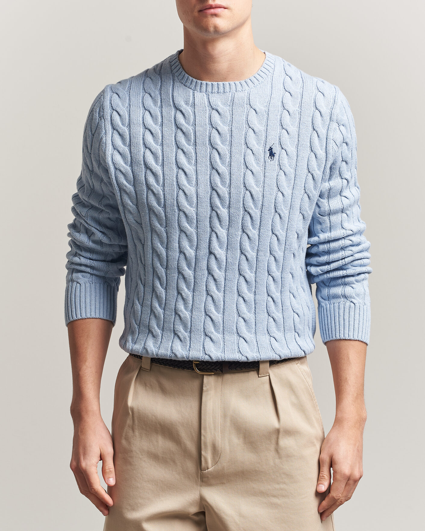 Homme | Pulls Et Tricots | Polo Ralph Lauren | Cotton Cable Pullover Blue Hyacinth Heather