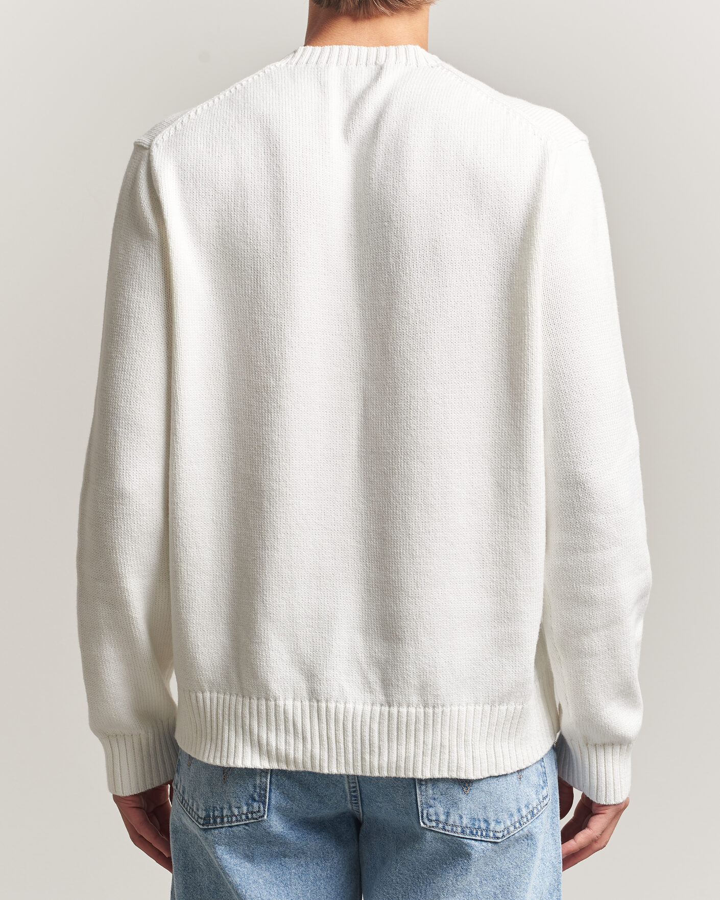Heren | Truien | Polo Ralph Lauren | Newport Bear Cotton/Linen Sweater Deckwash White