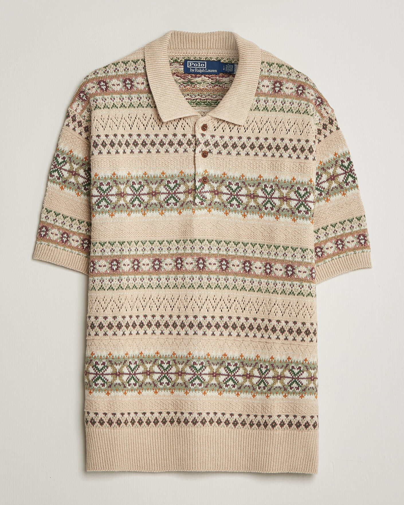 Homme | Pulls Et Tricots | Polo Ralph Lauren | Cotton/Linen Fairisle Polo Tan Combo