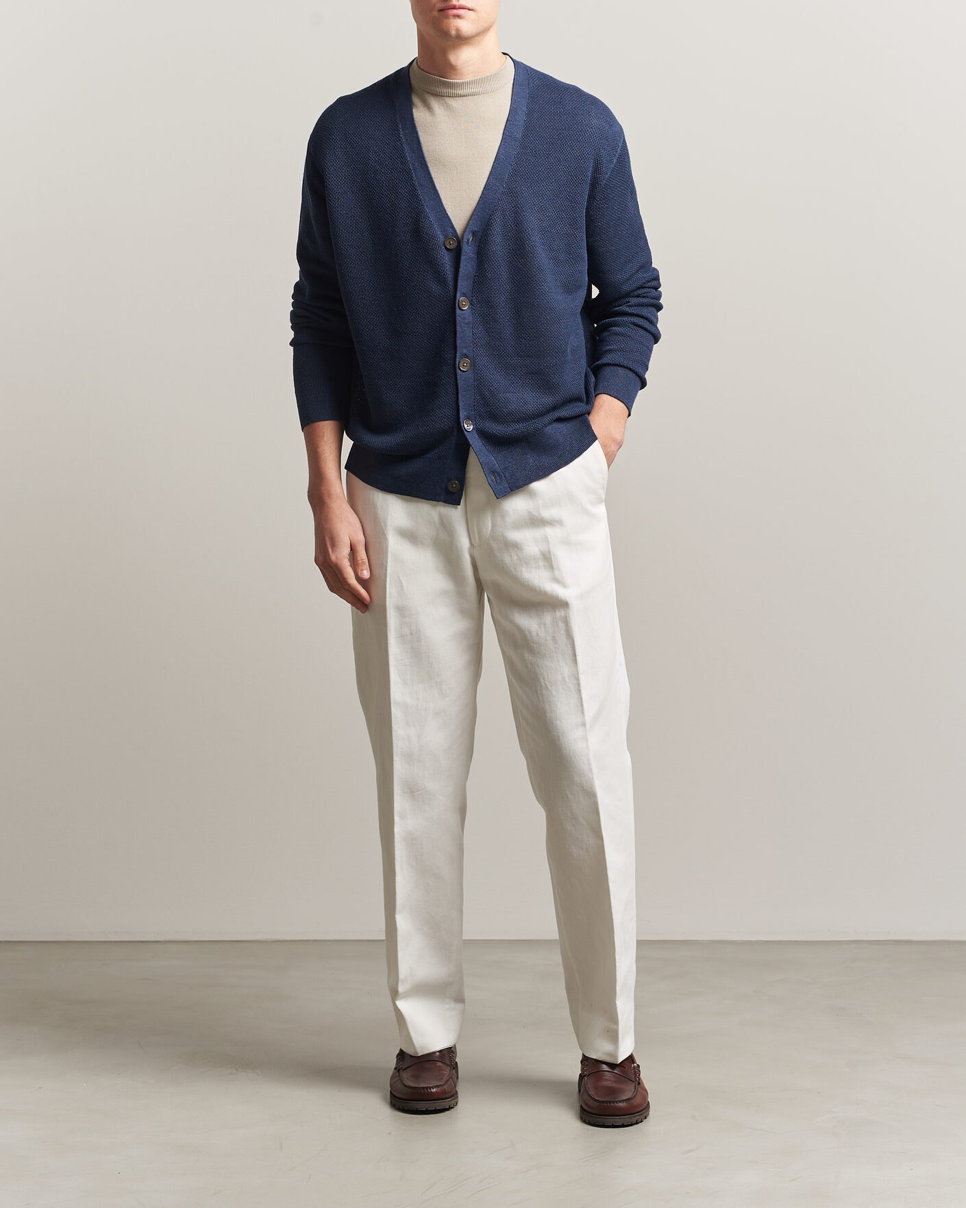Heren | Truien | Polo Ralph Lauren | Linen Cardigan Newport Navy