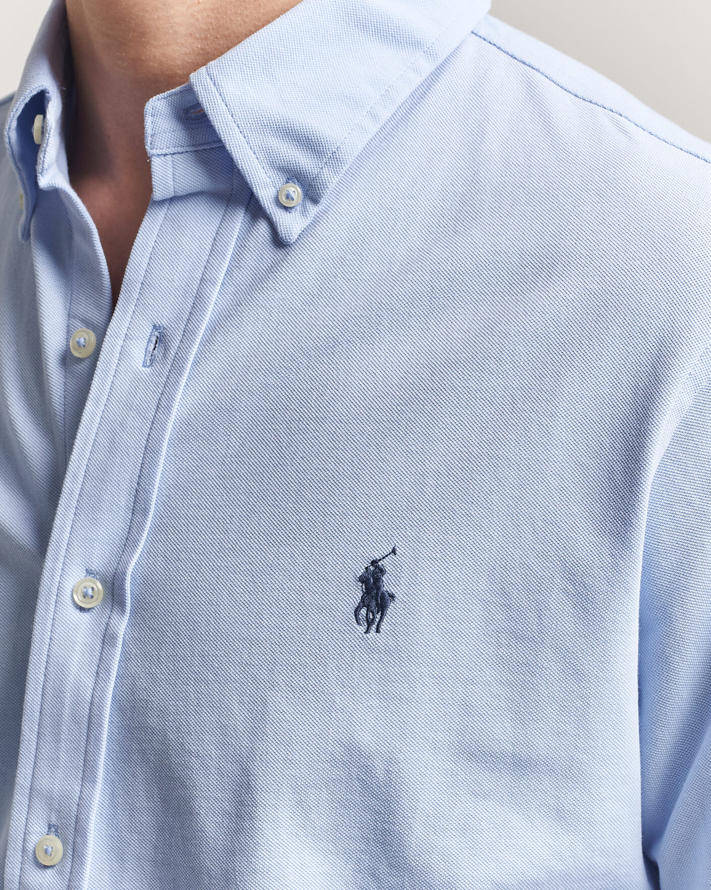 Homme | Chemises | Polo Ralph Lauren | Featherweight Mesh Shirt Pebble Blue