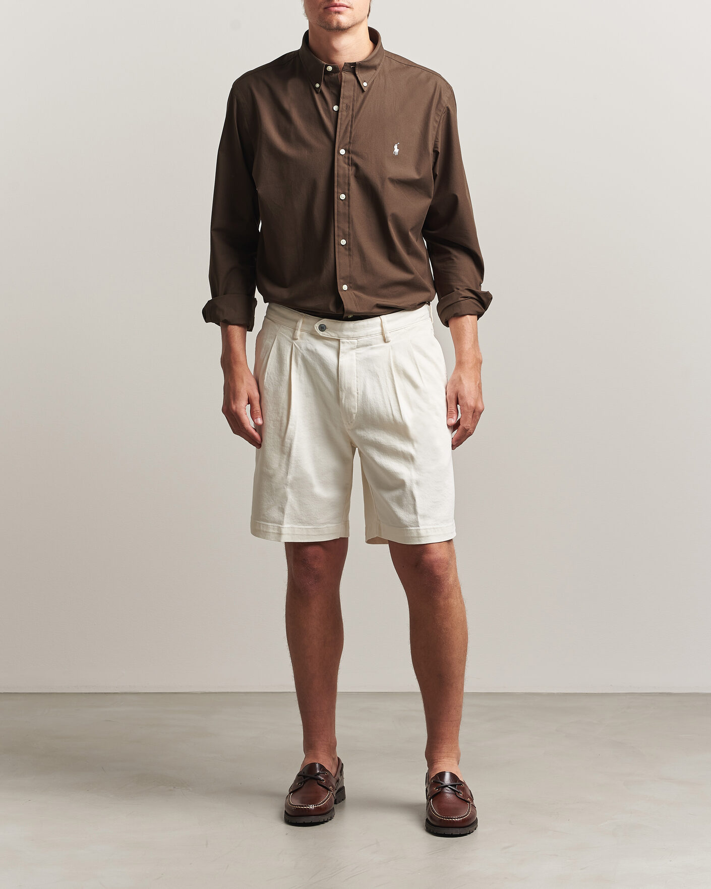 Homme | Chemises | Polo Ralph Lauren | Custom Fit Poplin Shirt Nutmeg Brown