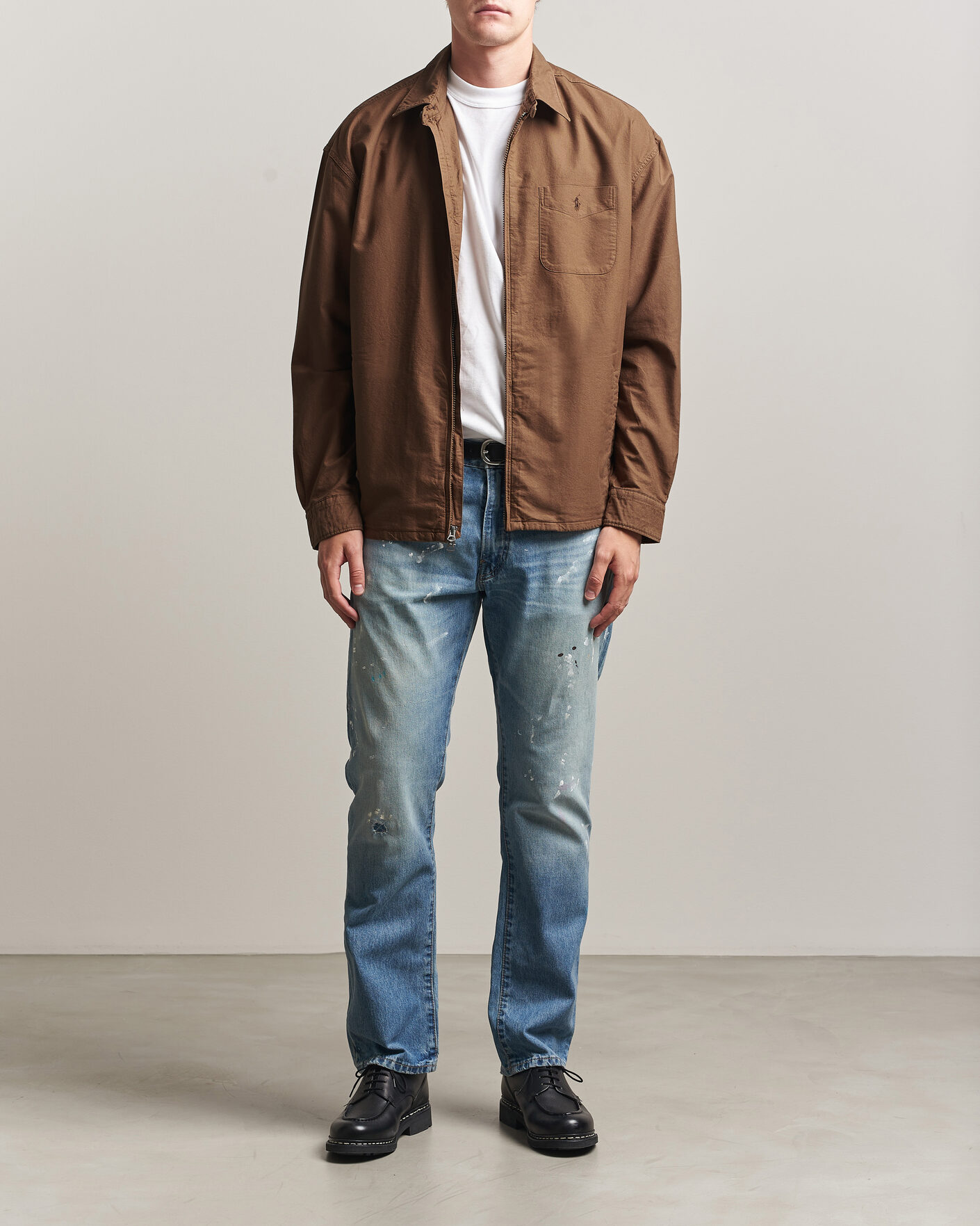 Heren | Overhemden | Polo Ralph Lauren | Osaca Oxford Zip Overshirt Chestnut